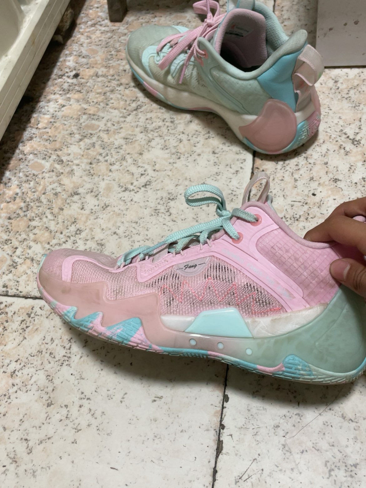 custom review-QIAODAN Poison Tooth Pro SE Basketball Shoes Men's Low top Pink