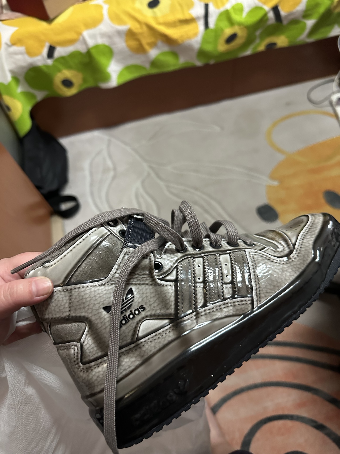 custom review-JEREMY SCOTT x Adidas Originals FORUM Высокие Кроссовки для скейтбординга Унисекс Темно-коричневый