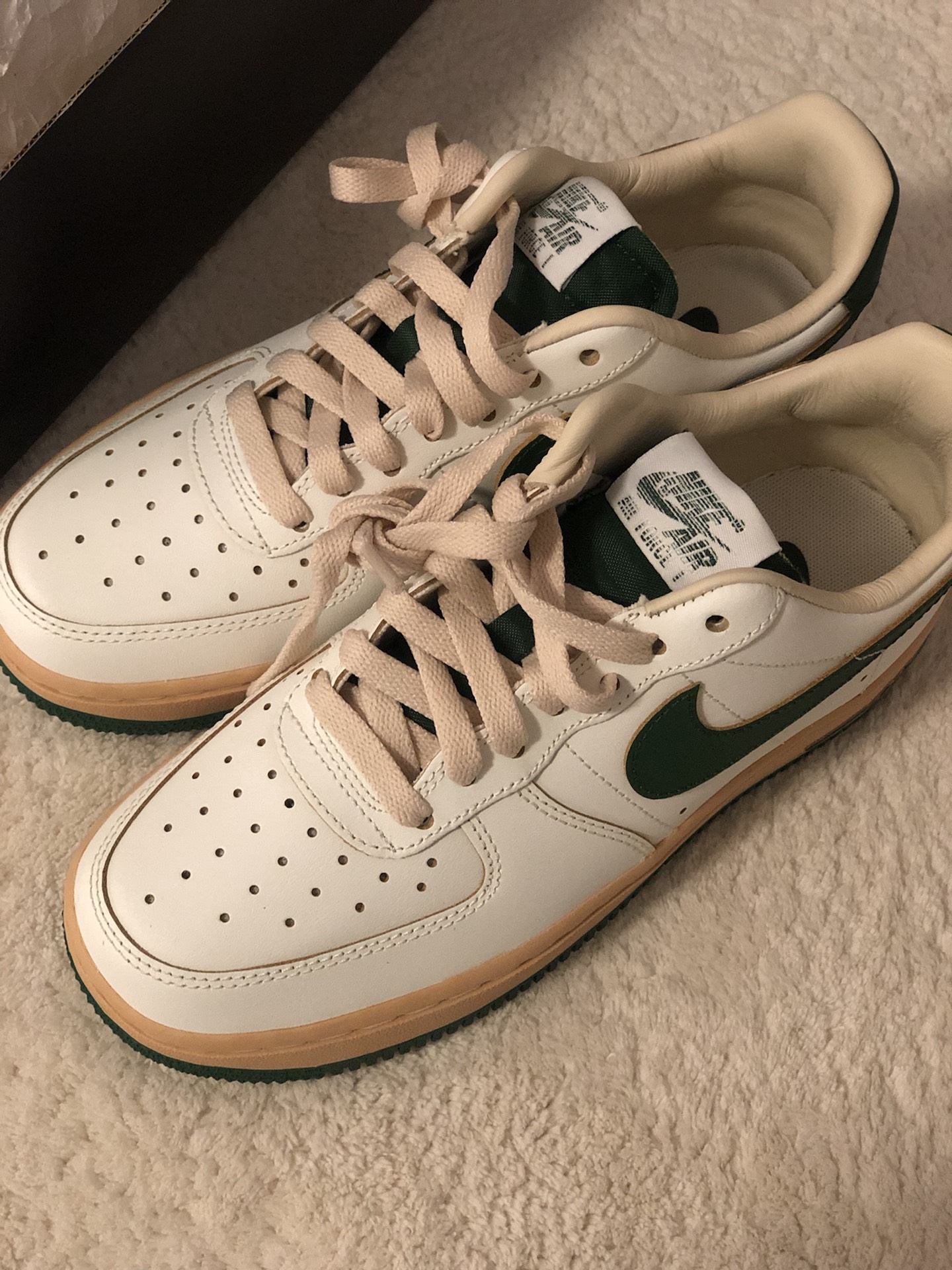 custom review-Nike Air FORCE 1 Low Топ Скейтборд Кроссовки Женские Белый Зеленый