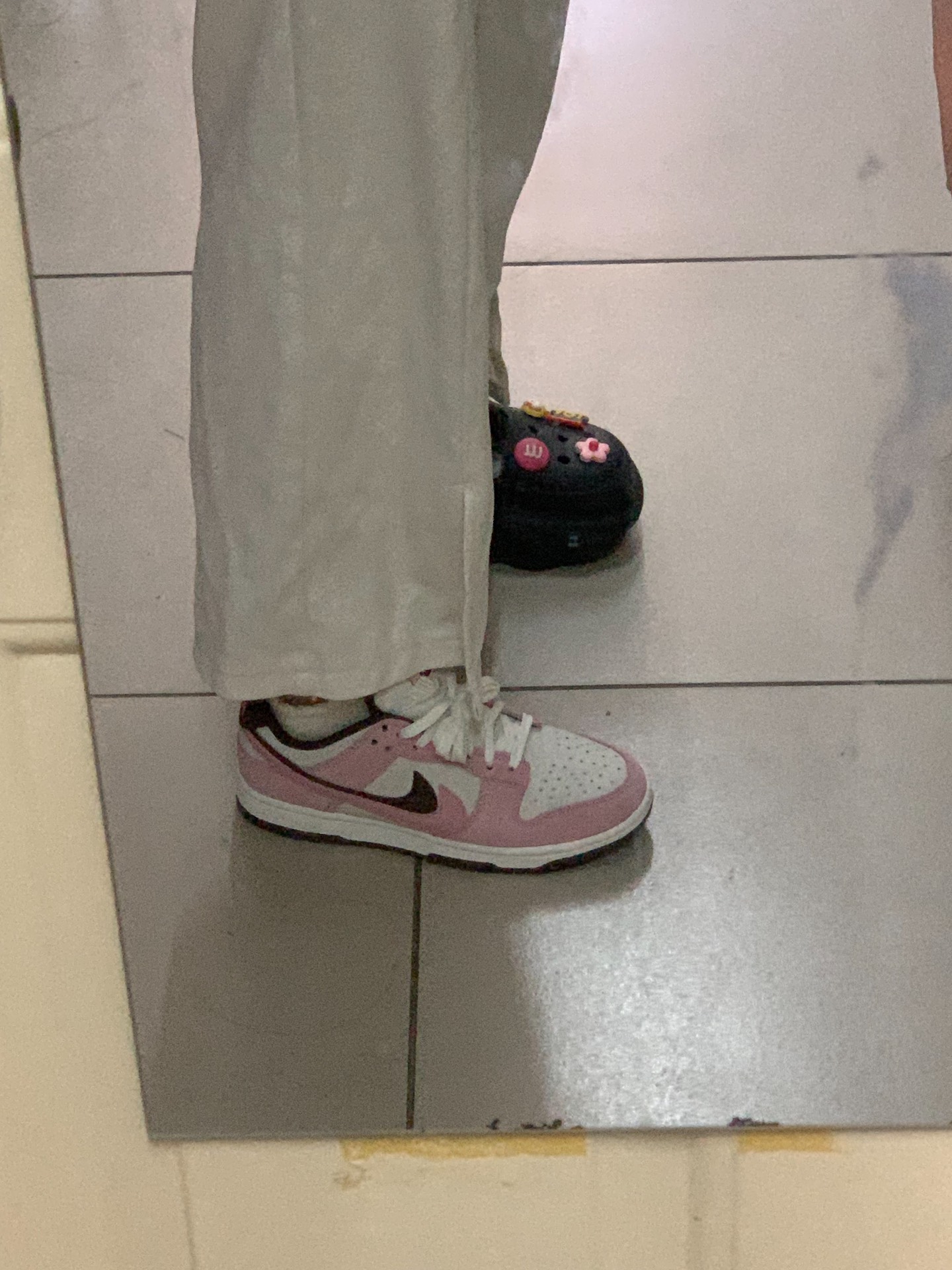 custom review-Nike Dunk Low 'Double Swoosh' Slip-on устойчивые к истиранию низ низкие скейтборд кроссовки женские розовые