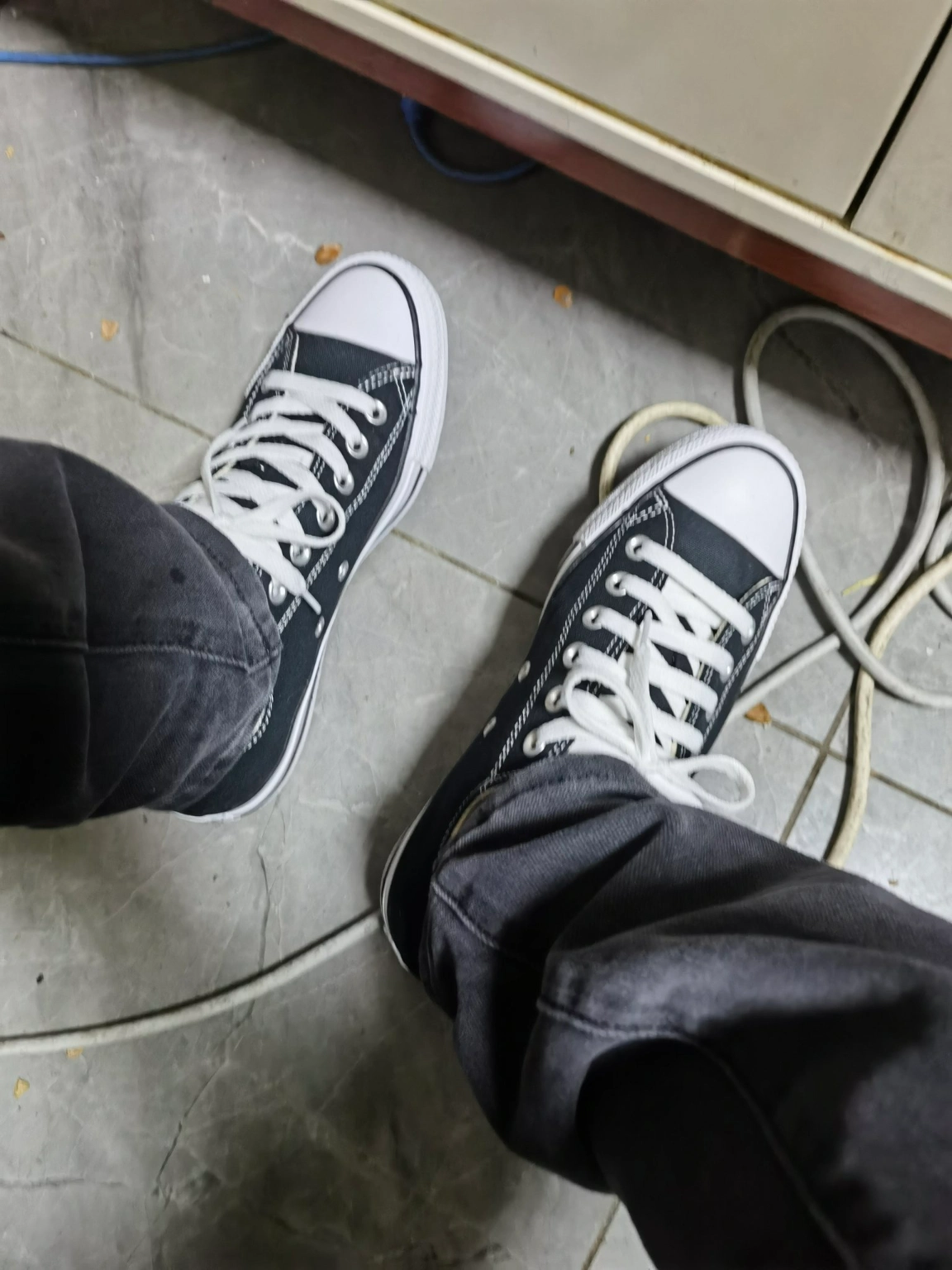 custom review-Конверс All Star Износостойкие Низкие Кеды Унисекс Черный Белый