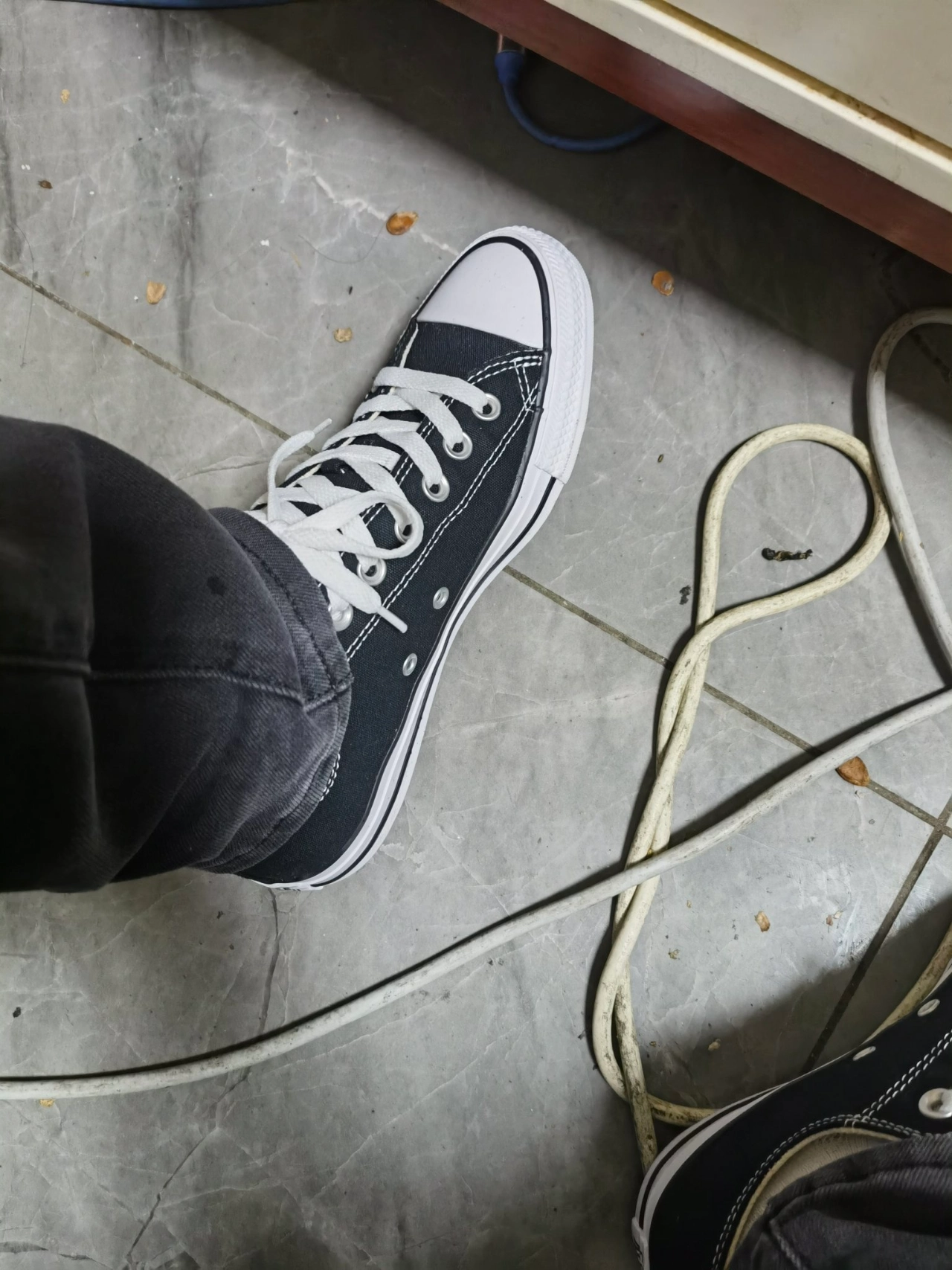 custom review-Конверс All Star Износостойкие Низкие Кеды Унисекс Черный Белый