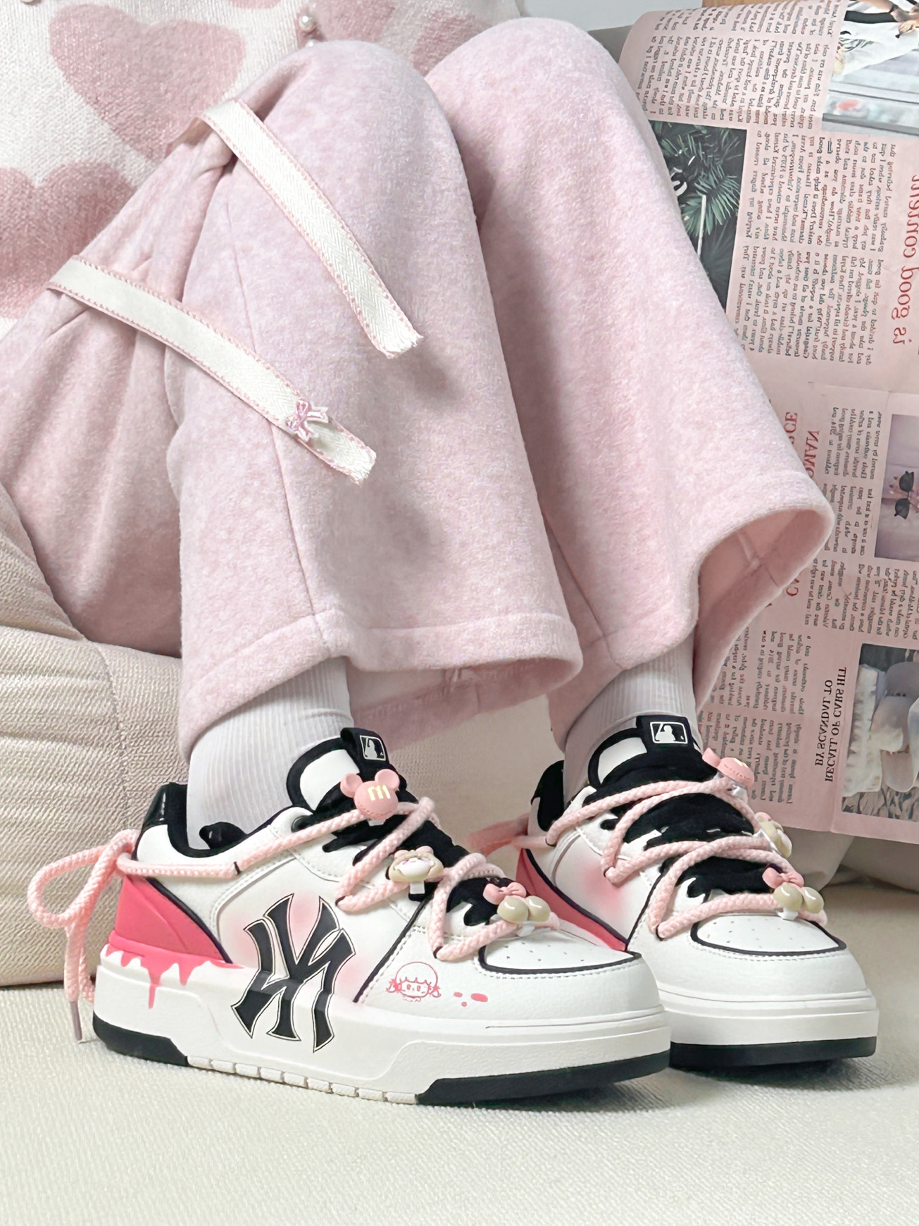 今日份mlb潮鞋丨甜酷美眉疯狂心动的单品