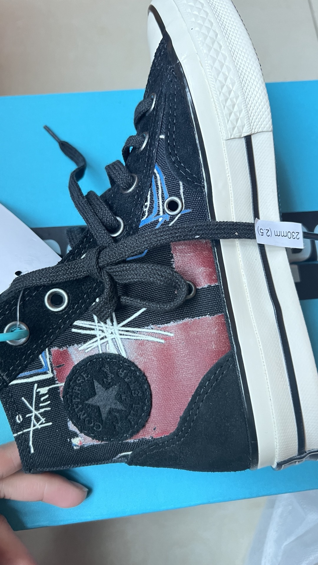 custom review-Конверс 1970s High Топ Кеды Унисекс Черный Красный Синий