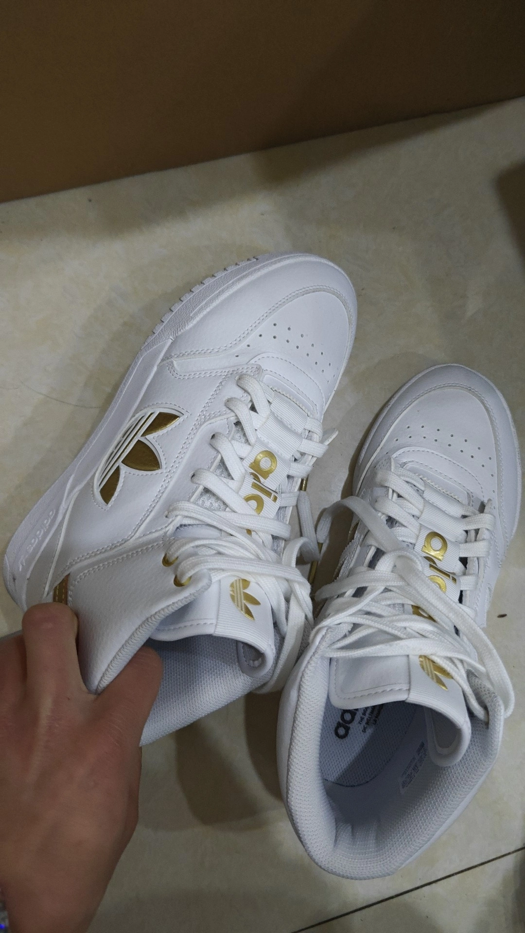 custom review-Adidas Originals Drop Step XL Slip-resistant Abrasion-resistant High Top Skateboard Shoes Unisex White Gold Adidas Originals Drop Step XL Противоскользящие устойчивые к истиранию высокие топы для скейтбординга Унисекс Белый Золото