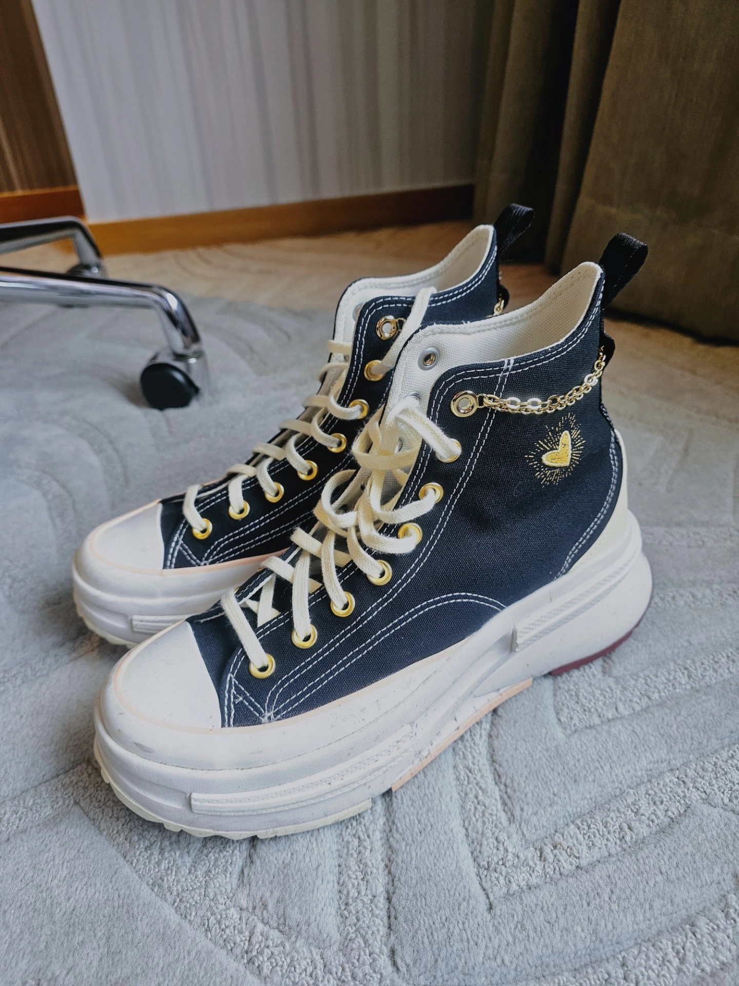 custom review-Конверс Run Star Legacy CX Износостойкий и Легкий Высокий Топ Кеды Унисекс Черный Бежевый Розовый