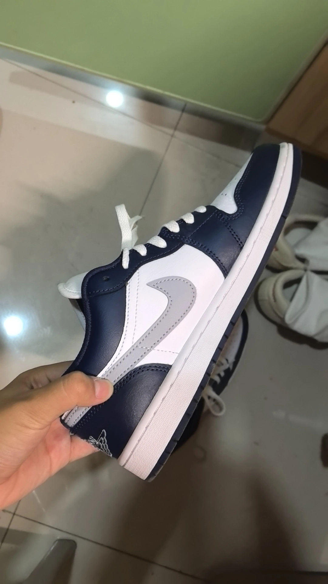 custom review-Jordan 1 Low Wolf Grey Midnight Navy