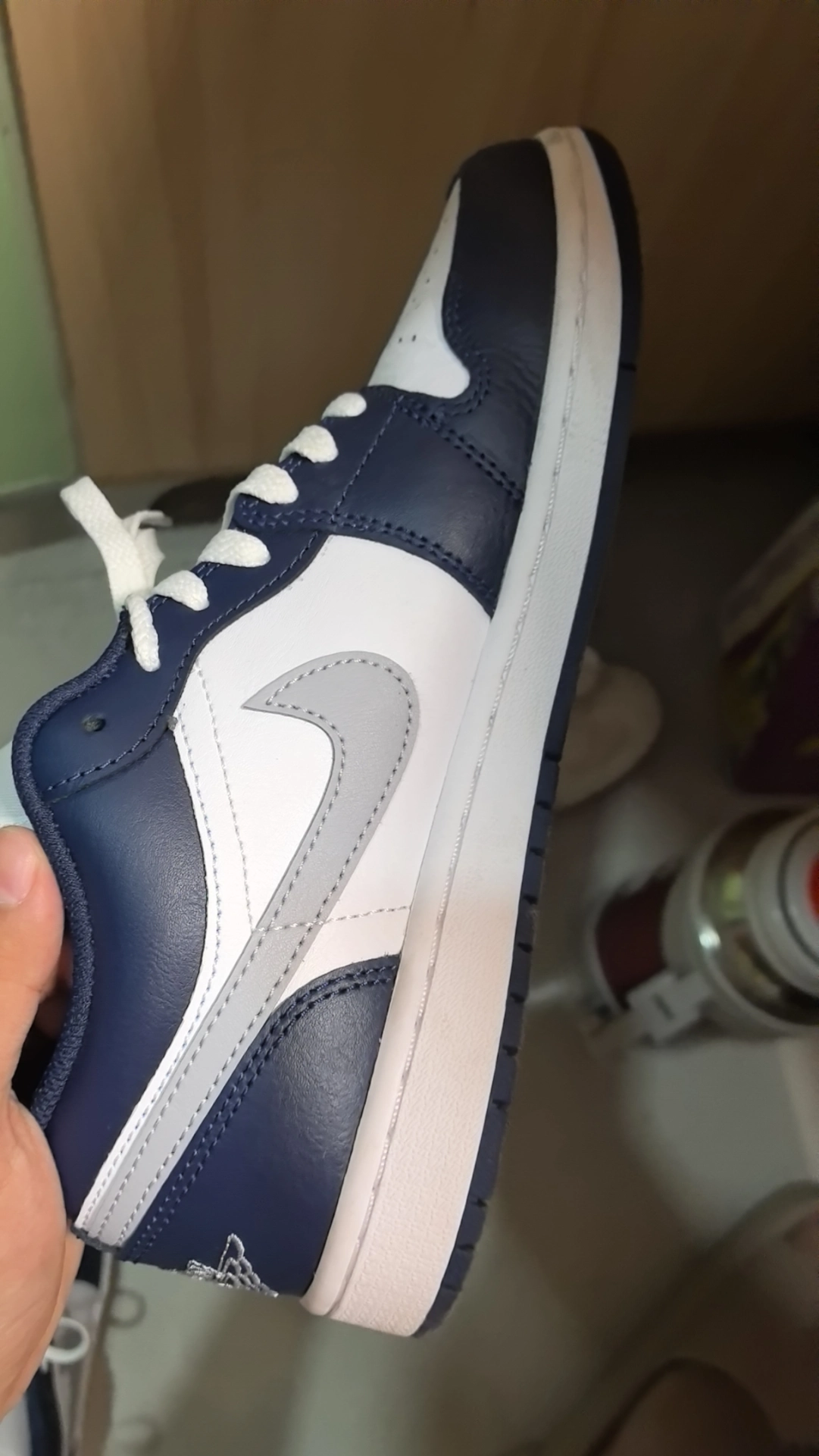 custom review-Jordan 1 Low Wolf Grey Midnight Navy