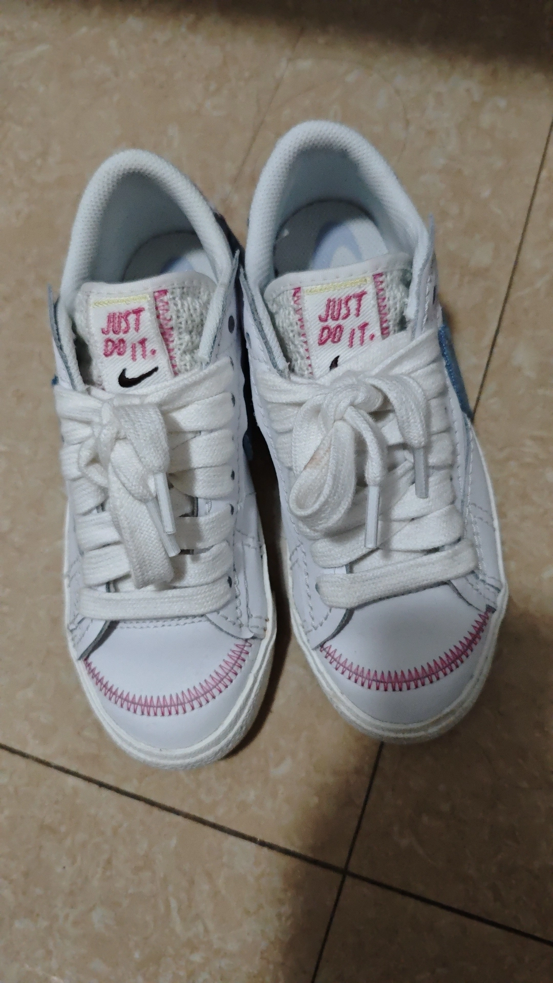 custom review-Nike Blazer Low '77 JUMBO 'Деним Swoosh' Низкая Скейтборд Обувь Женская Белая Синяя