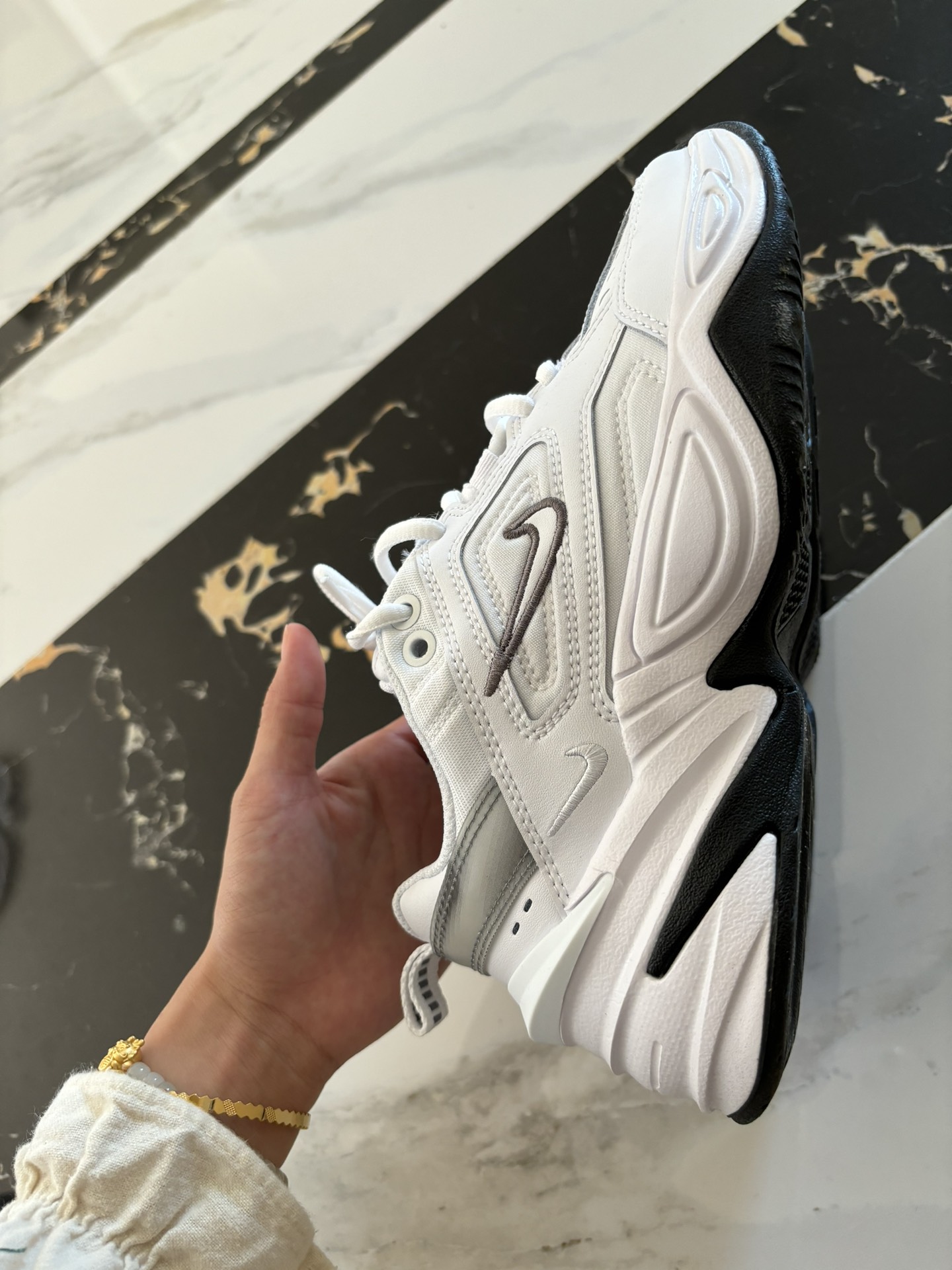 custom review-Nike M2K Tekno Chunky Sneakers Women's Low Top White