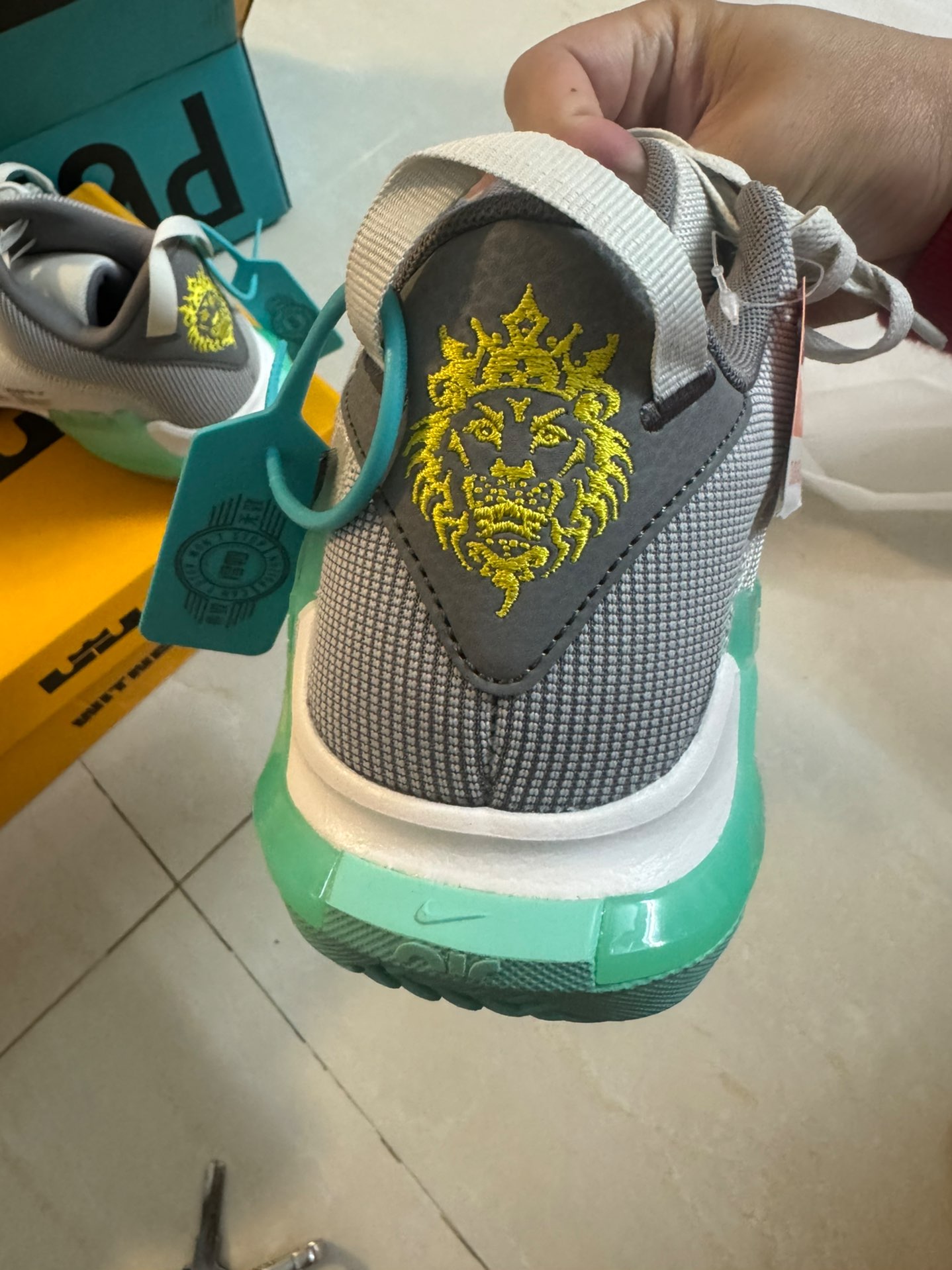 custom review-Nike Lebron 7 Low Топ Баскетбольные кроссовки Унисекс Серый Зеленый