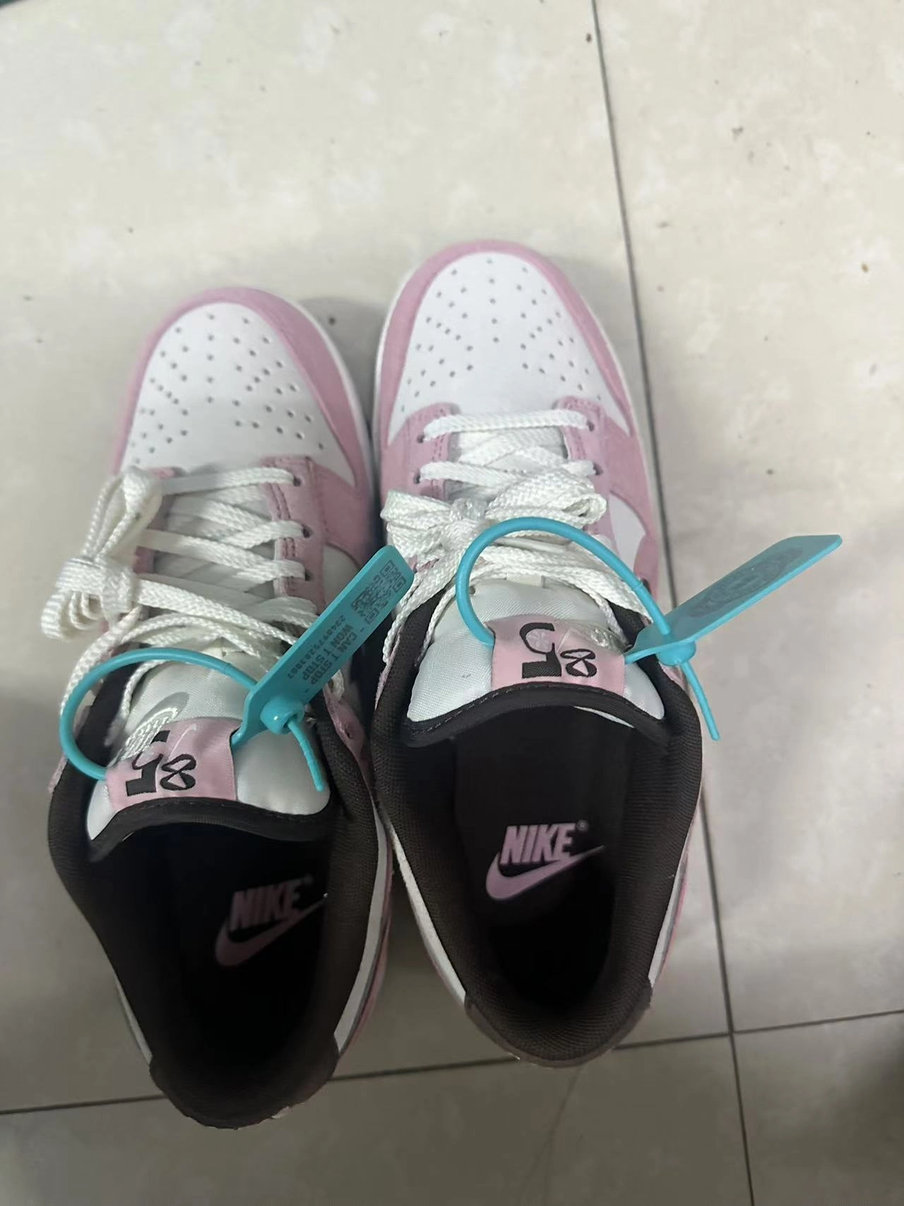 custom review-Nike Dunk Low 'Double Swoosh' Slip-on устойчивые к истиранию низ низкие скейтборд кроссовки женские розовые