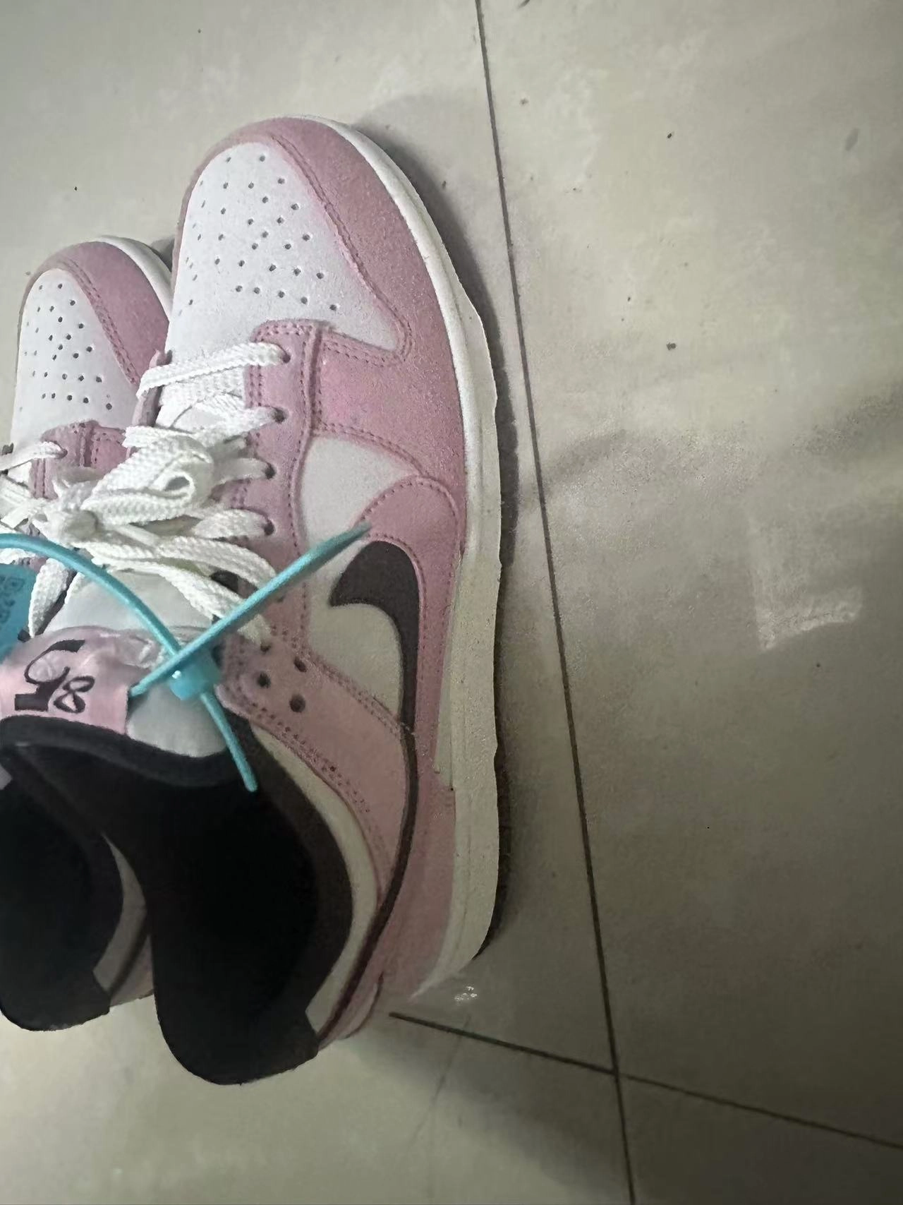 custom review-Nike Dunk Low 'Double Swoosh' Slip-on устойчивые к истиранию низ низкие скейтборд кроссовки женские розовые