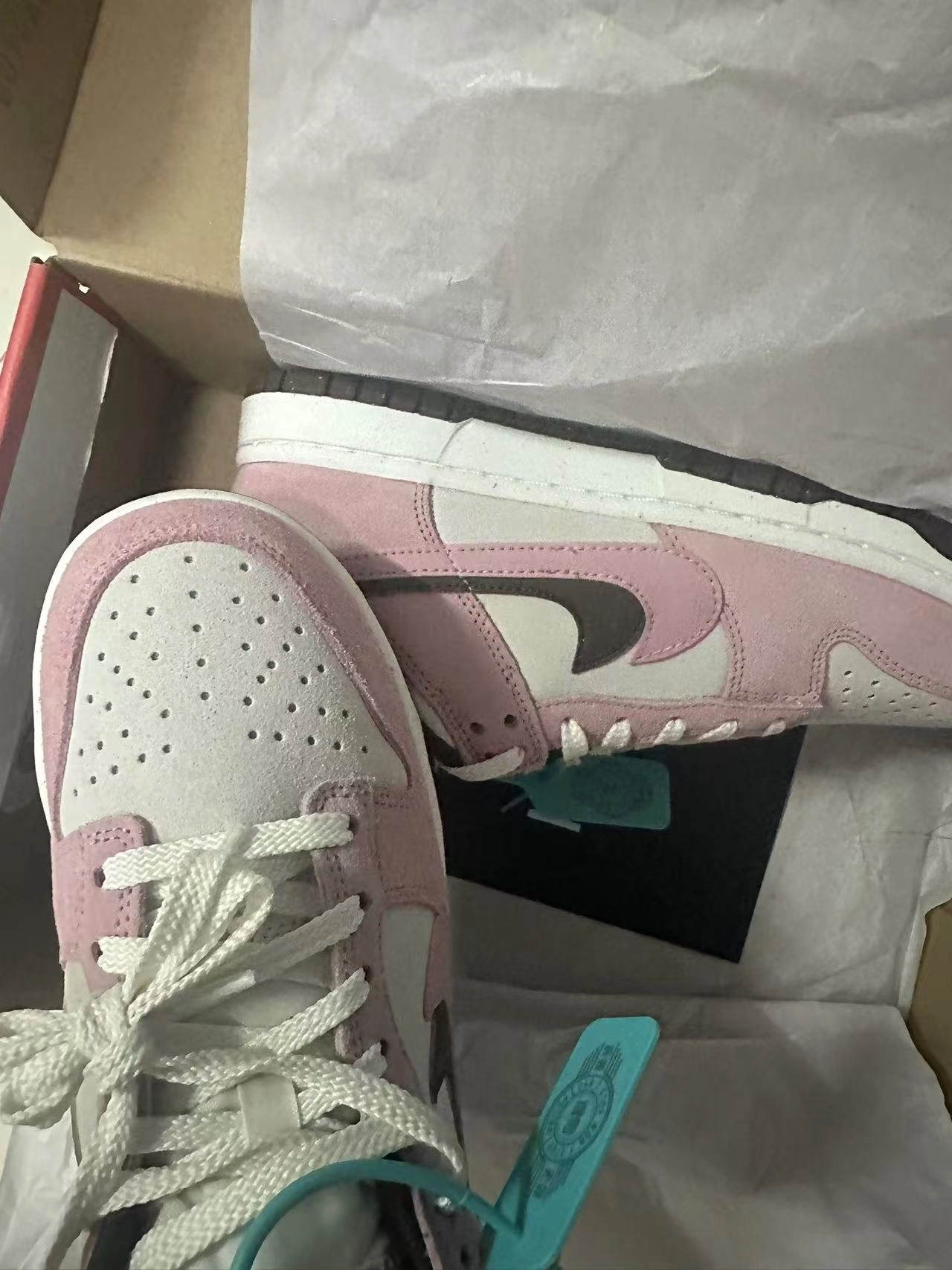 custom review-Nike Dunk Low 'Double Swoosh' Slip-on устойчивые к истиранию низ низкие скейтборд кроссовки женские розовые