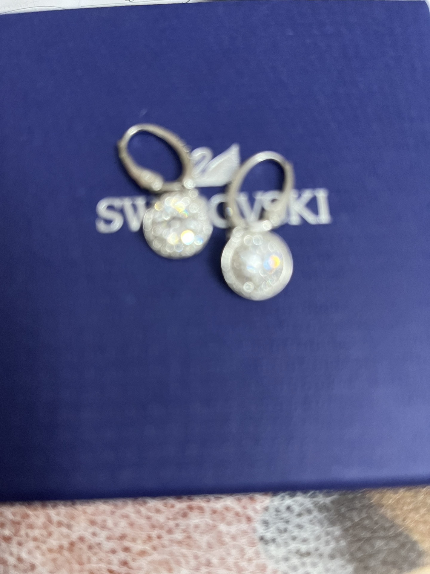 custom review-Серьги Element Swarovski Женские Белые Золотые