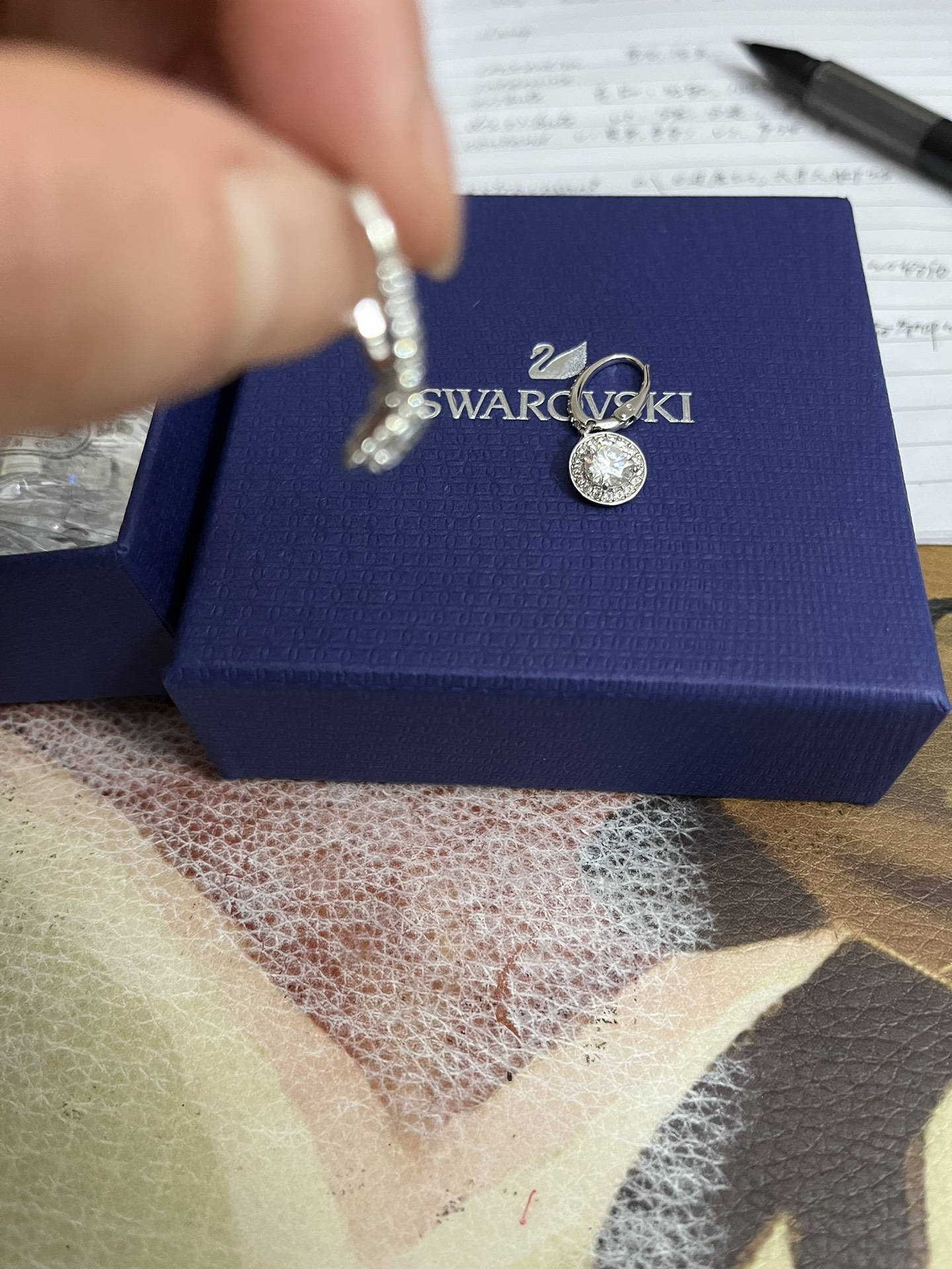 custom review-Серьги Element Swarovski Женские Белые Золотые