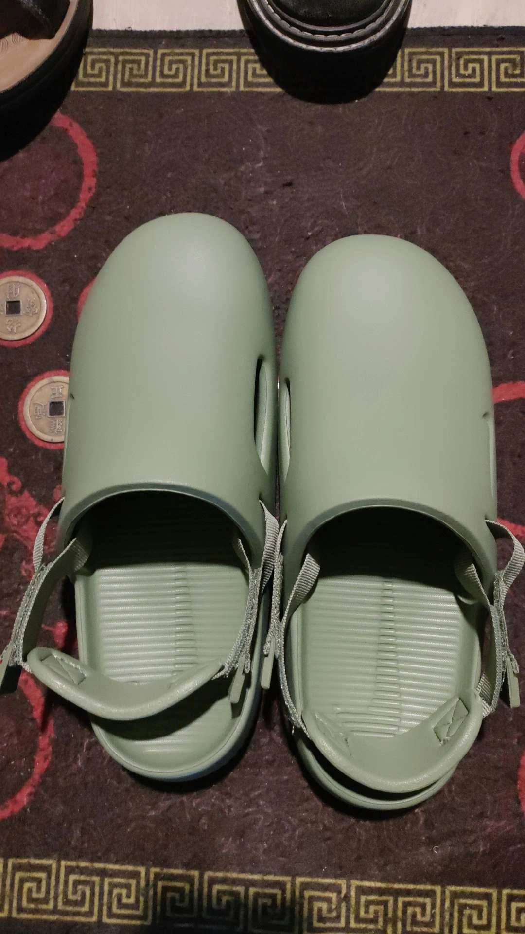 custom review-Nike Calm Mule Резиновая подошва Противоскользящие домашние тапочки Мужские Масляно-зеленый