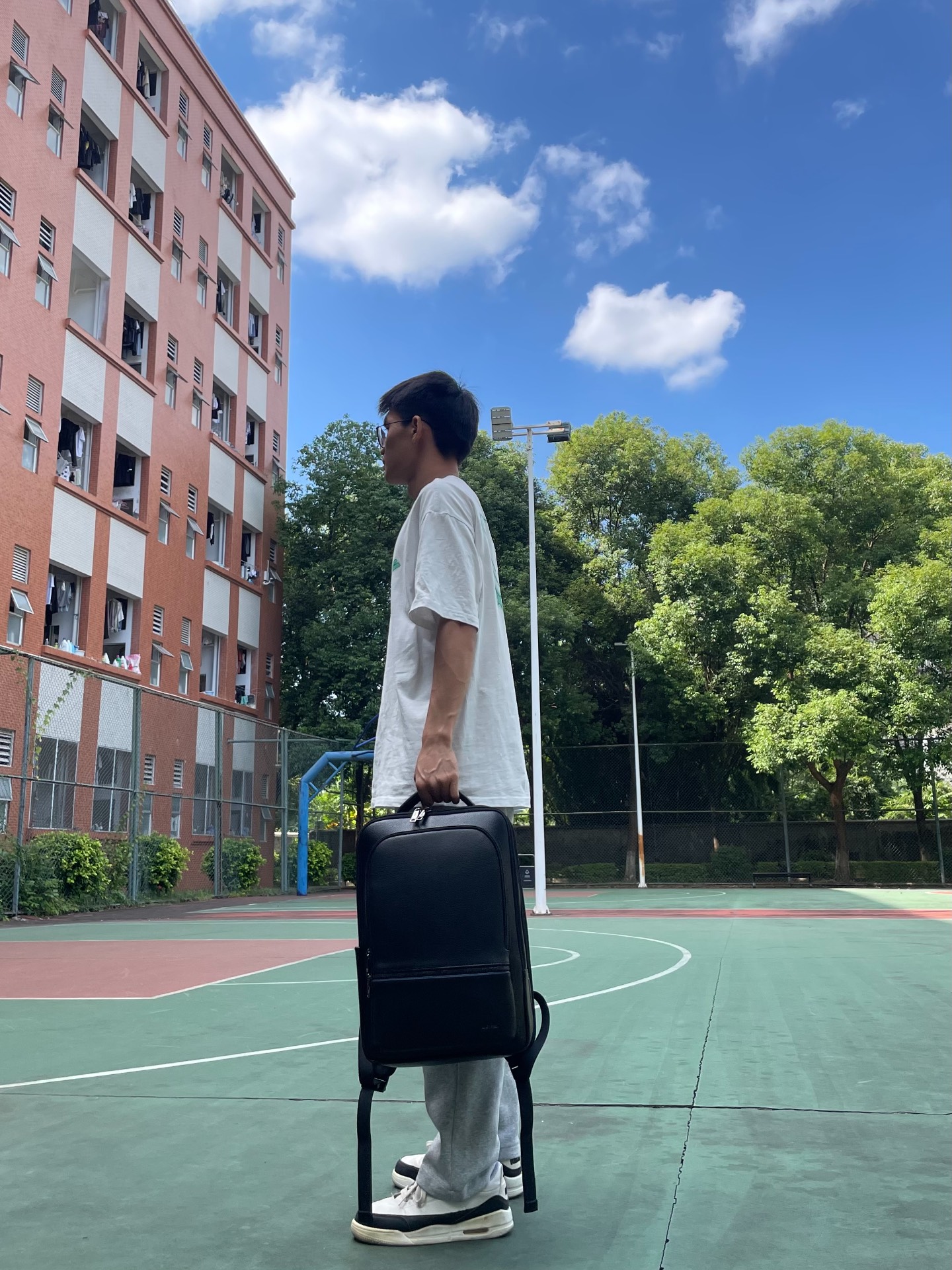 custom review-BOPAI Сумка для ноутбука из крупнозернистой текстуры коровьей кожи рюкзак большой мужской черный