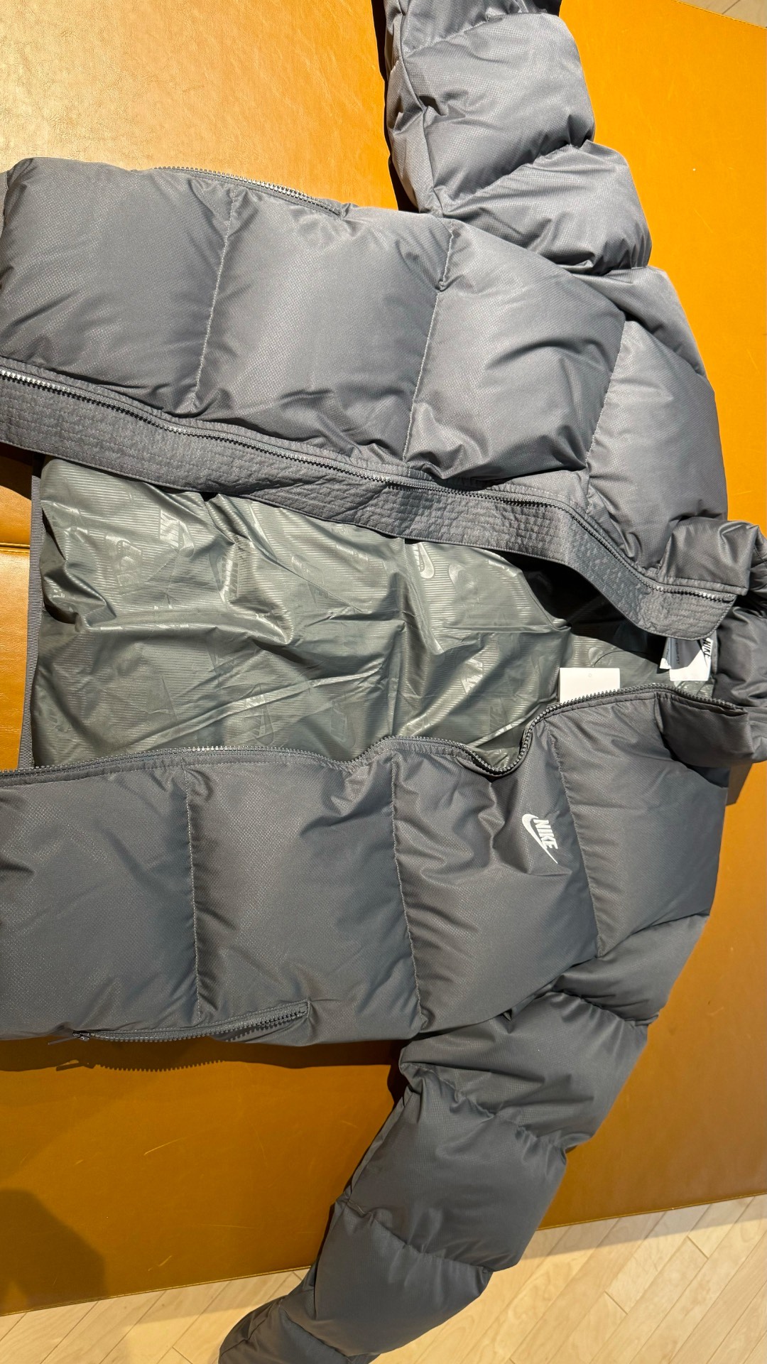 custom review-nike ClubTherma Thermal Down Jacket Men Iron Gray White nike ClubTherma Терапия Пуховик Мужской Железо Серый Белый