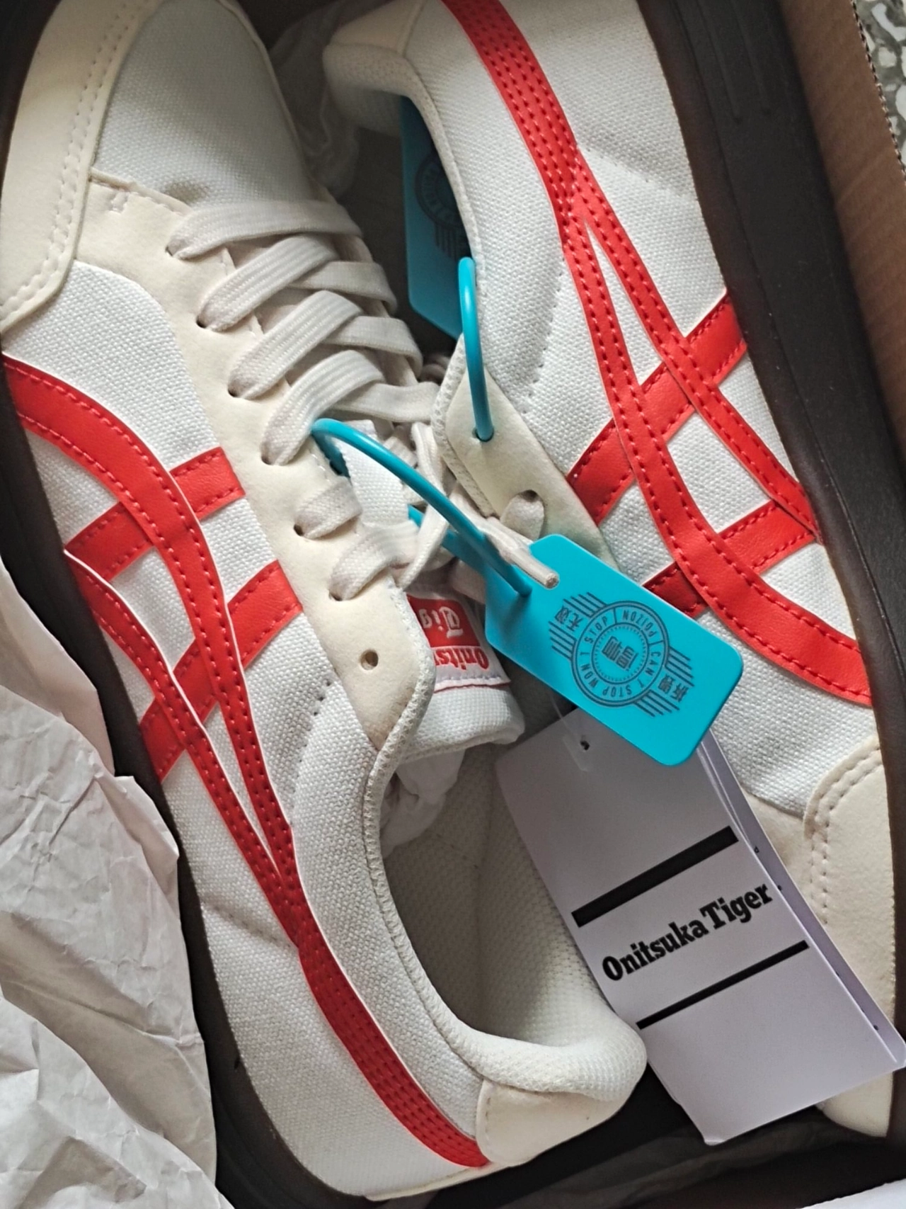 custom review-Onitsuka Tiger Advanti Low Топ Скейтборд Кроссовки Унисекс Бежевый Белый Красный