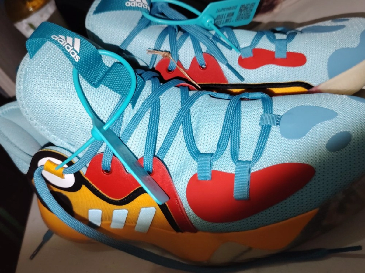 custom review-Adidas Harden Stepback 2 Avatar MID Топ Баскетбольные кроссовки для игры Мужской Синий Желтый