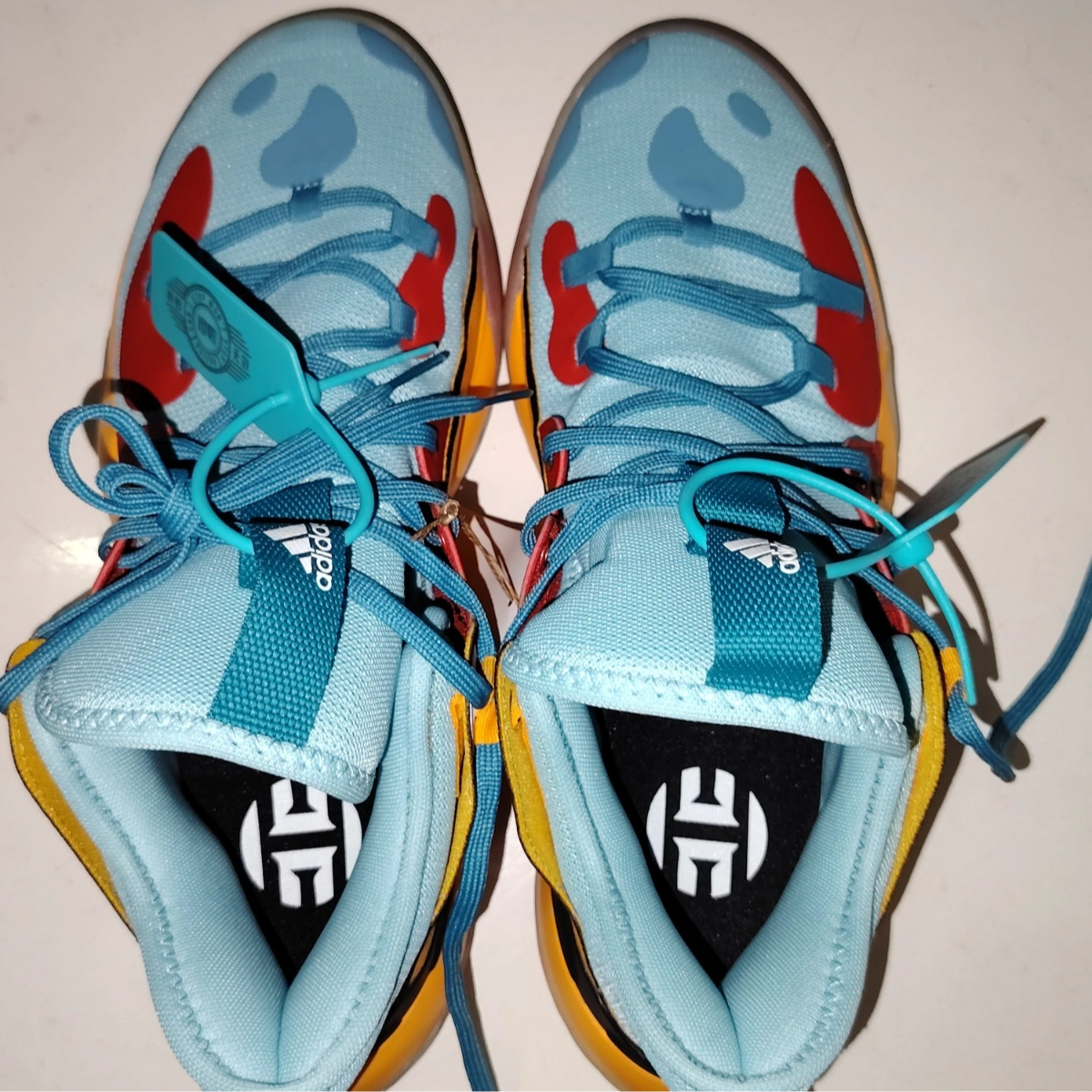 custom review-Adidas Harden Stepback 2 Avatar MID Топ Баскетбольные кроссовки для игры Мужской Синий Желтый