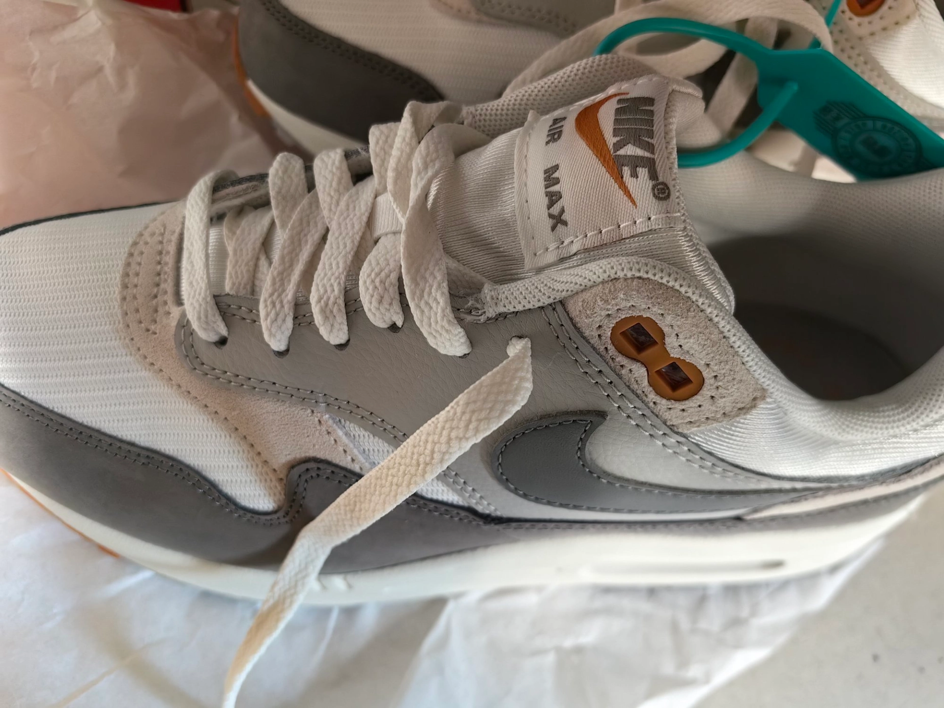 custom review-Nike Air Max 1 Устойчивый к истиранию Низкий Топ Casual Мужской Серый