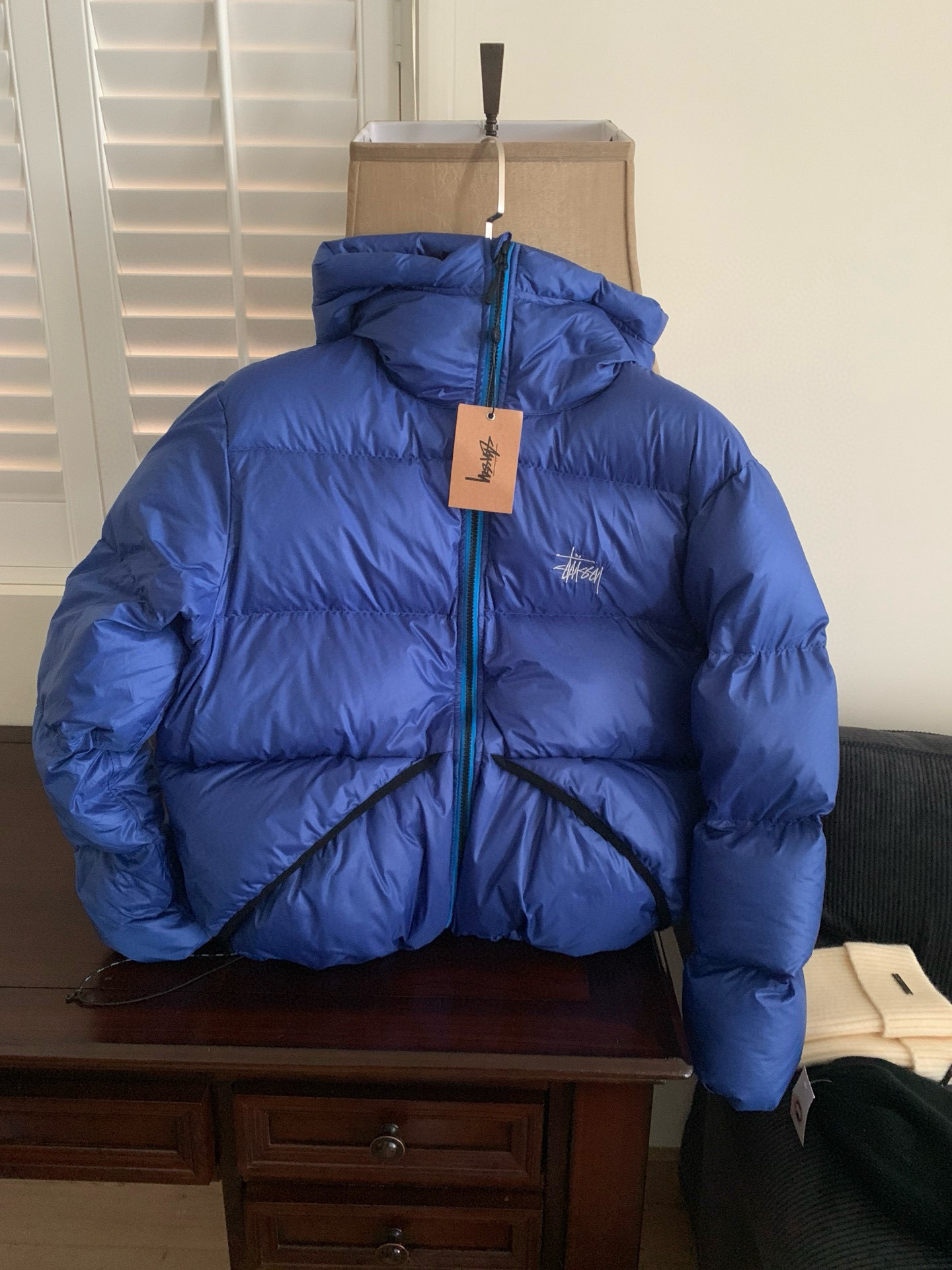 斯图西蓝橙羽绒服太保暖了吧
