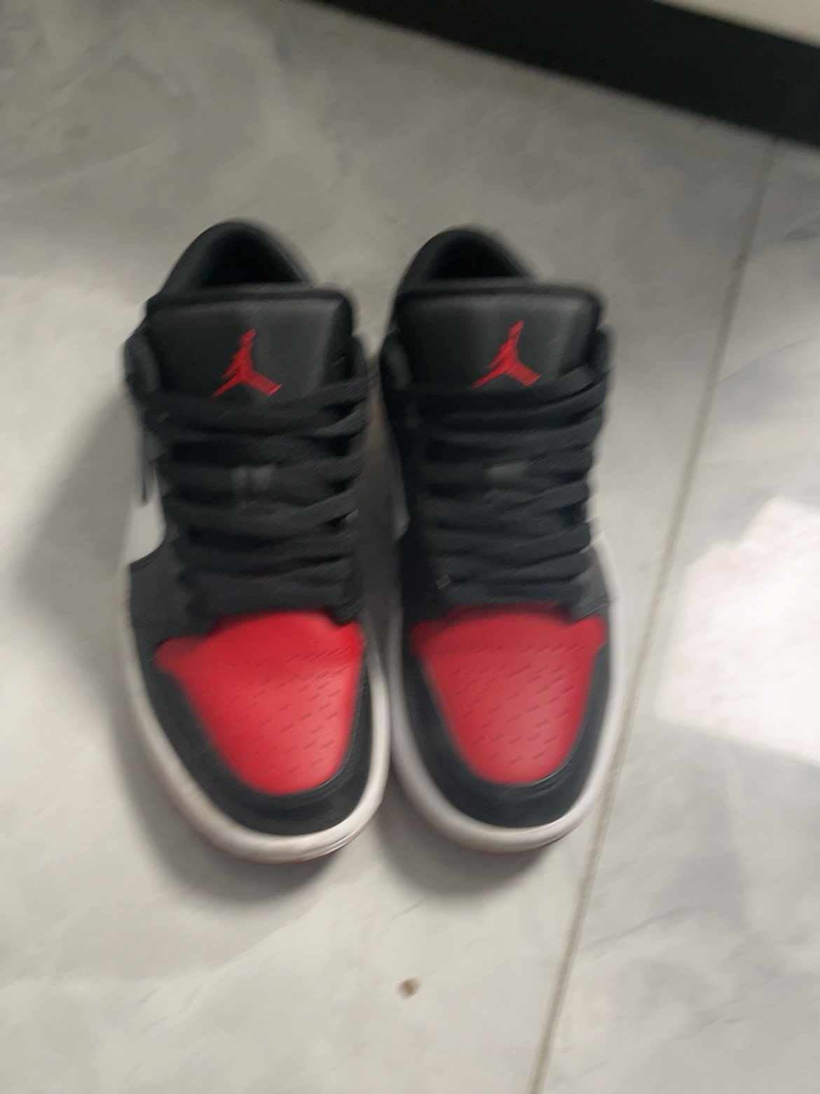 custom review-Jordan Air Jordan 1 Low 'Bred Toe' Устойчивый к истиранию Низкий Топ Винтажные Баскетбольные Кроссовки Мужские Bred Toe