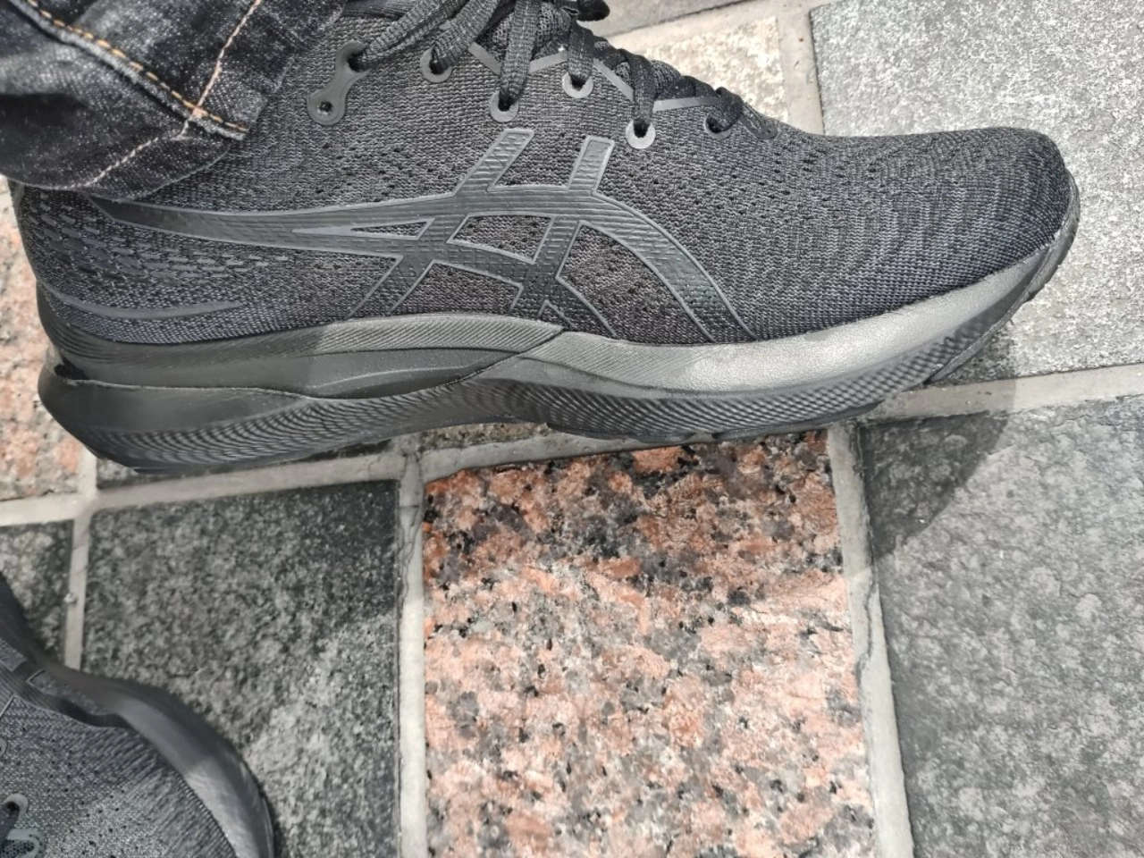custom review-Asics Gel CUMULUS 24 Удобная ткань синтетическая кожа низкий топ обувь для бега на длинные дистанции мужская черная