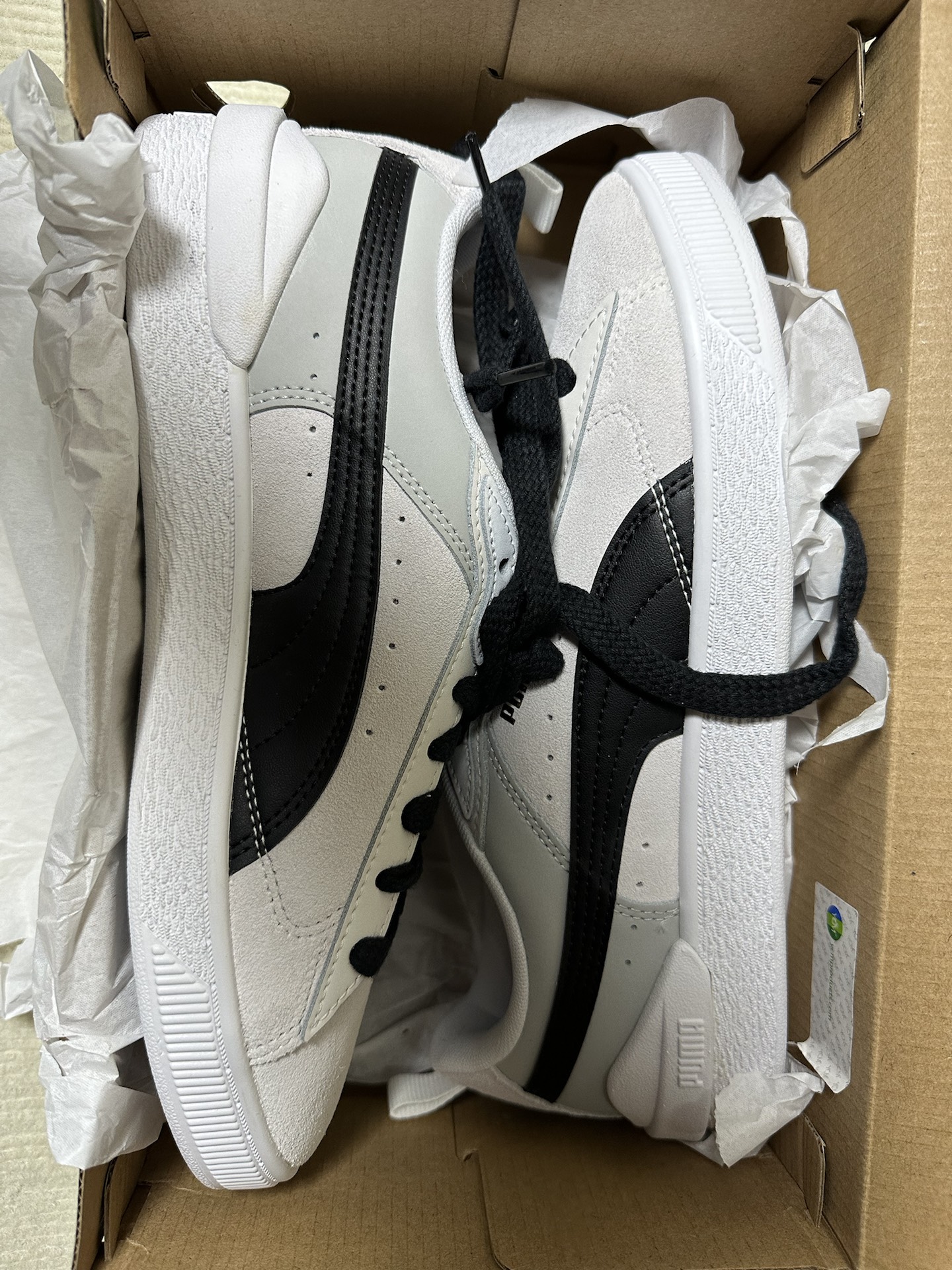 puma suede bloc 防滑透气 低帮 板鞋 男女同款 灰黑色
