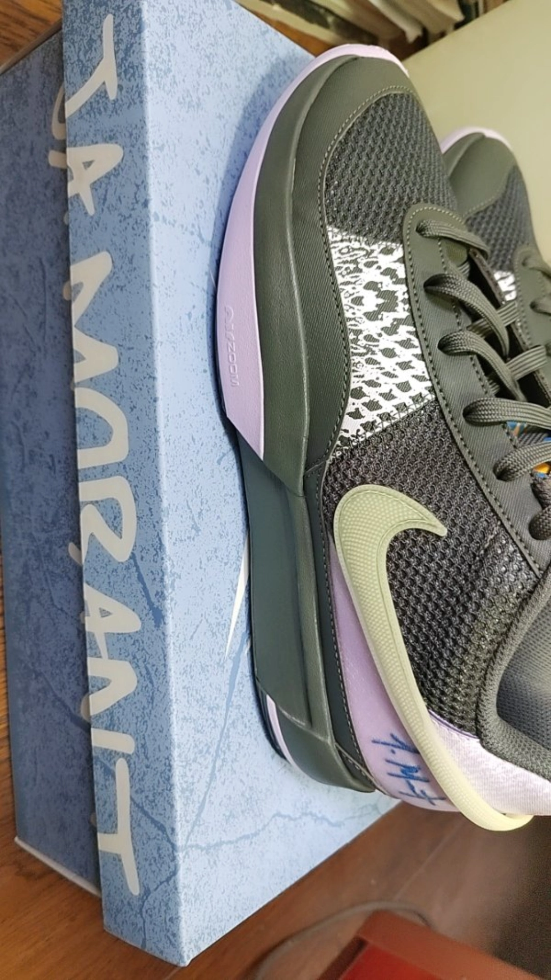 custom review-Nike Ja 1 Ja Morant 1 Low Топ Баскетбольные кроссовки Мужской Серый Фиолетовый Синий Оранжевый