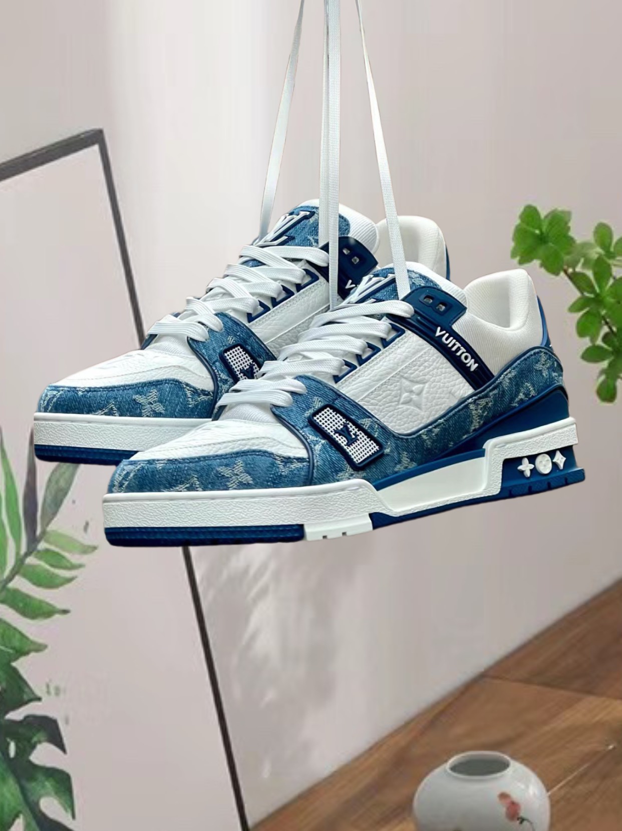 lv trainer牛仔蓝 实物超好看