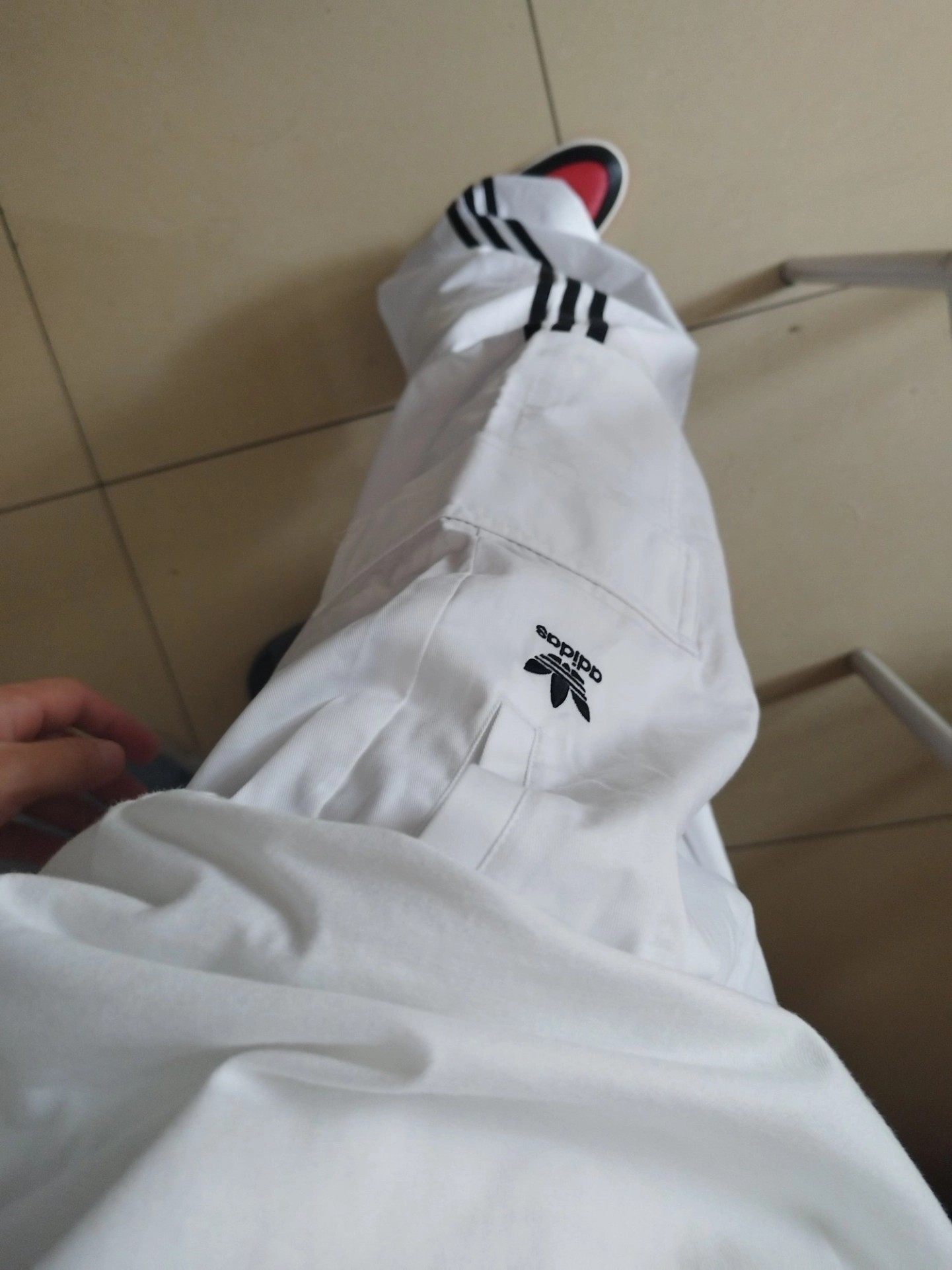 custom review-Adidas Originals 3 Stripes Cargo Брюки Вязаные Тренировочные Женские Белые