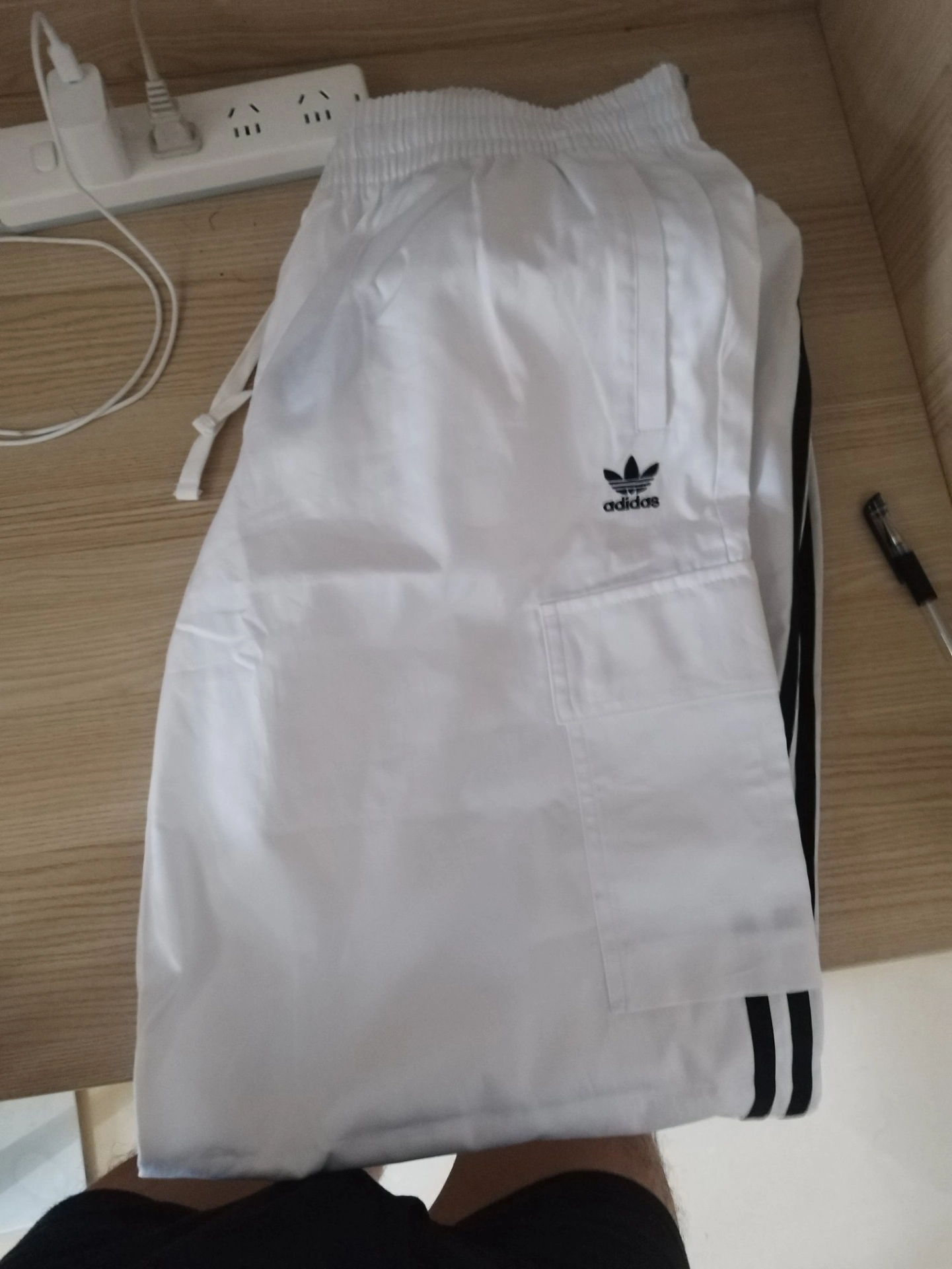 custom review-Adidas Originals 3 Stripes Cargo Брюки Вязаные Тренировочные Женские Белые