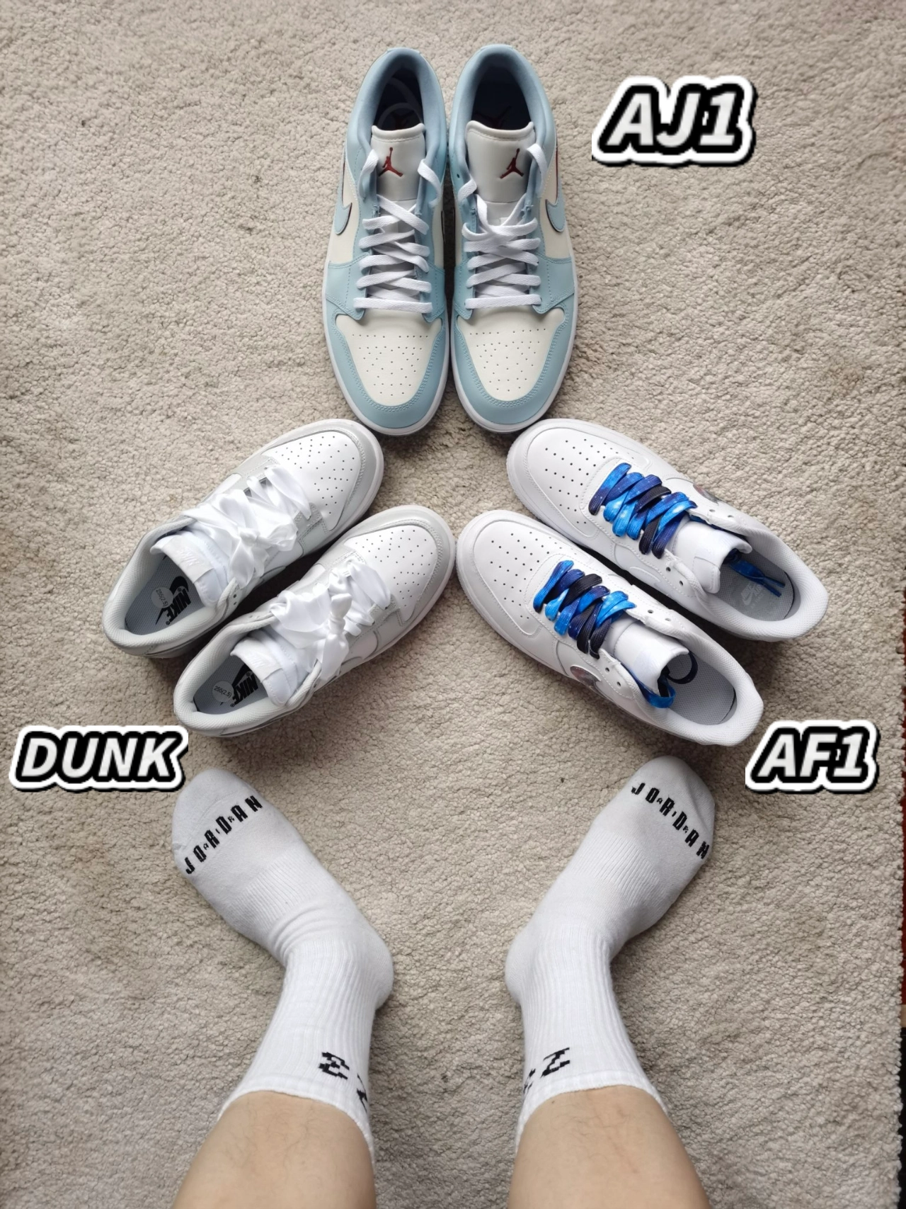 aj1穿41dunk穿多大图片