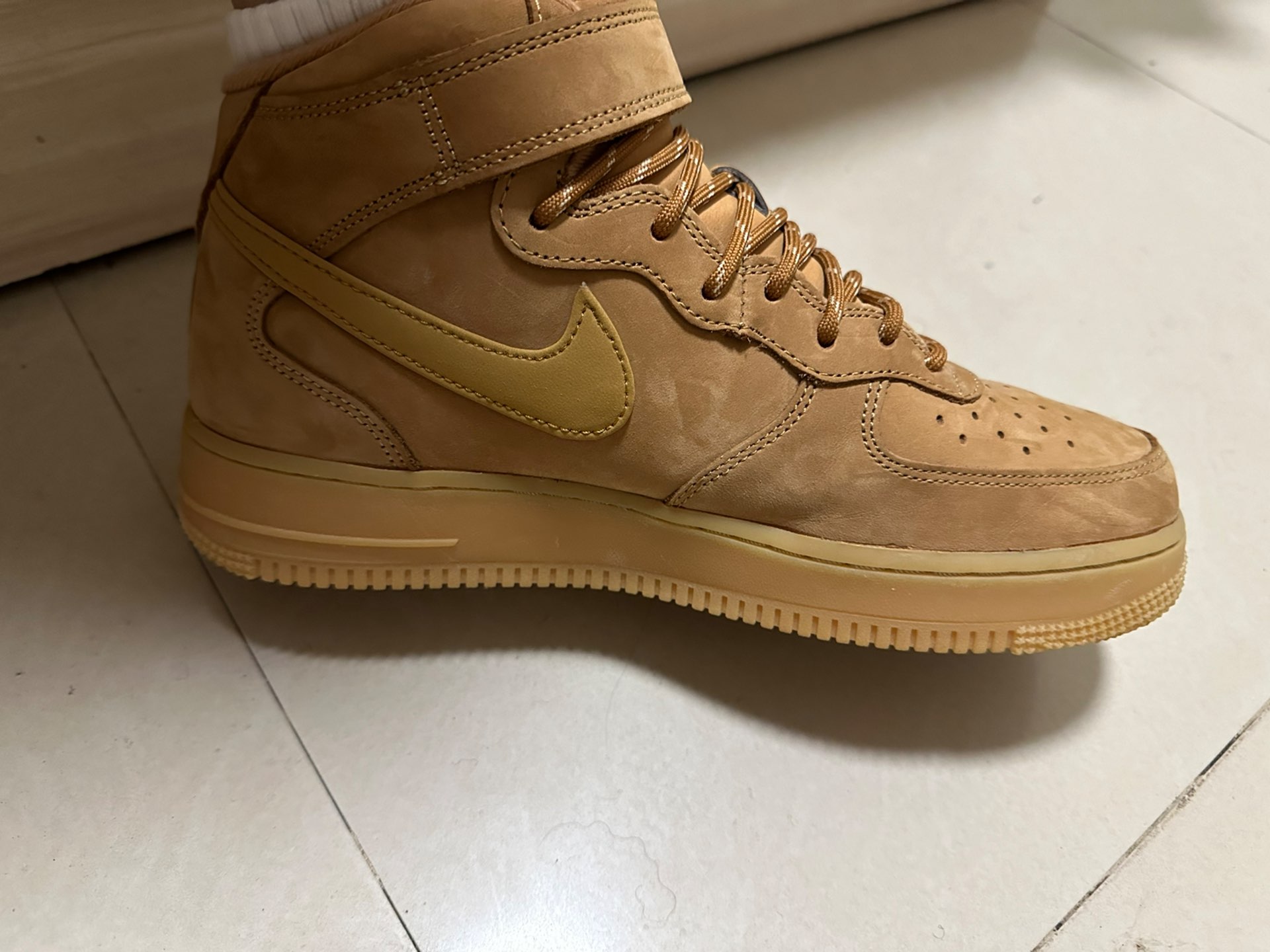 custom review-Nike Air Force 1 Mid '07 'Flax'