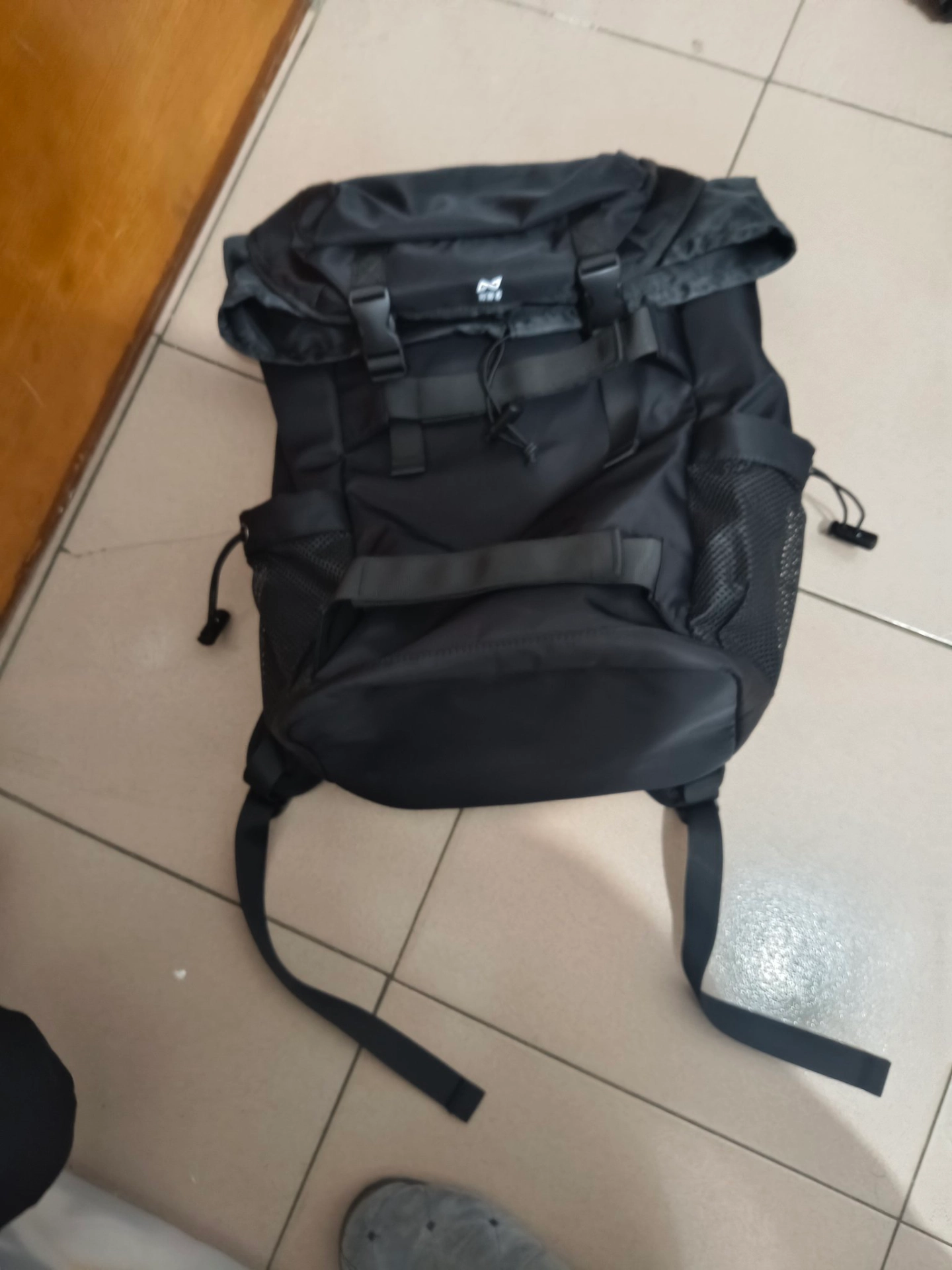 custom review-QING QI ZHE Ткань Путешественная Сумка Сумка для Ноутбука Рюкзак Стандартный Мужской Черный