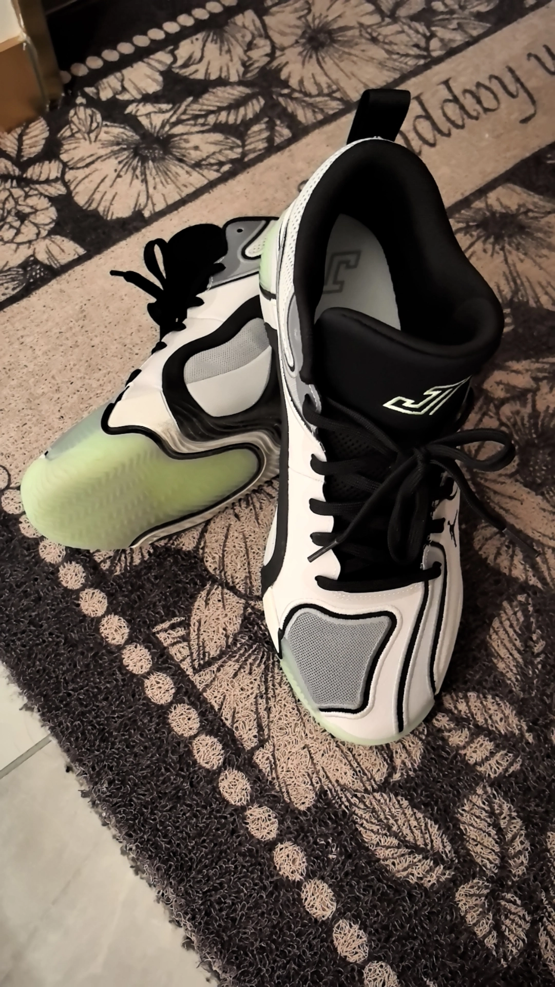 custom review-Джордан Tatum 3 Нижняя юбка Устойчивая к истиранию MID Баскетбольные кроссовки Унисекс Белый Серый