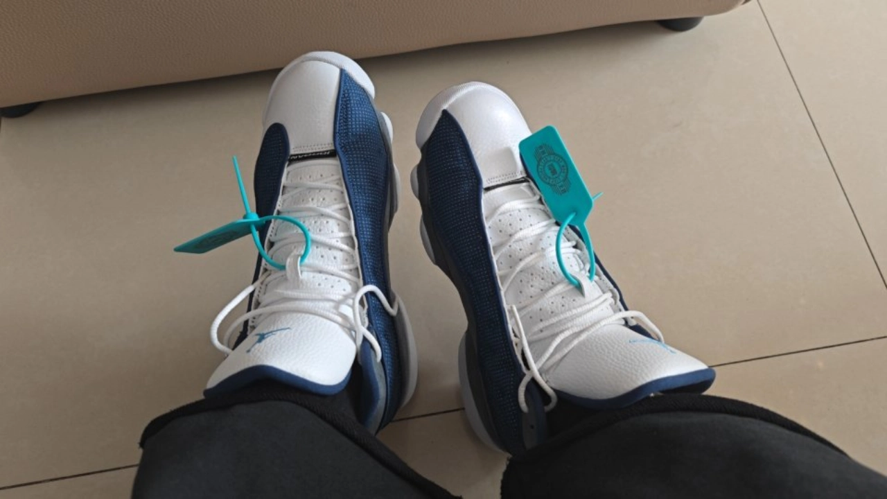 custom review-Jordan Air Jordan 13 Ретро Кремниевый GREY MID Топ Винтажные баскетбольные кроссовки Унисекс Морской синий