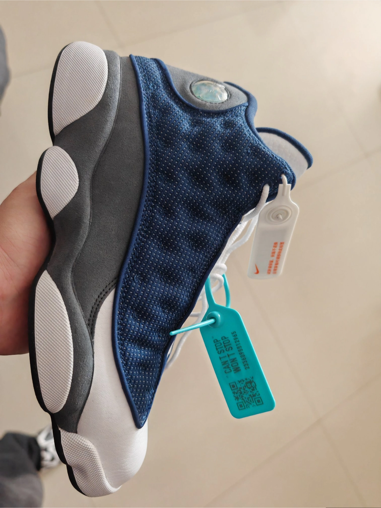 custom review-Jordan Air Jordan 13 Ретро Кремниевый GREY MID Топ Винтажные баскетбольные кроссовки Унисекс Морской синий
