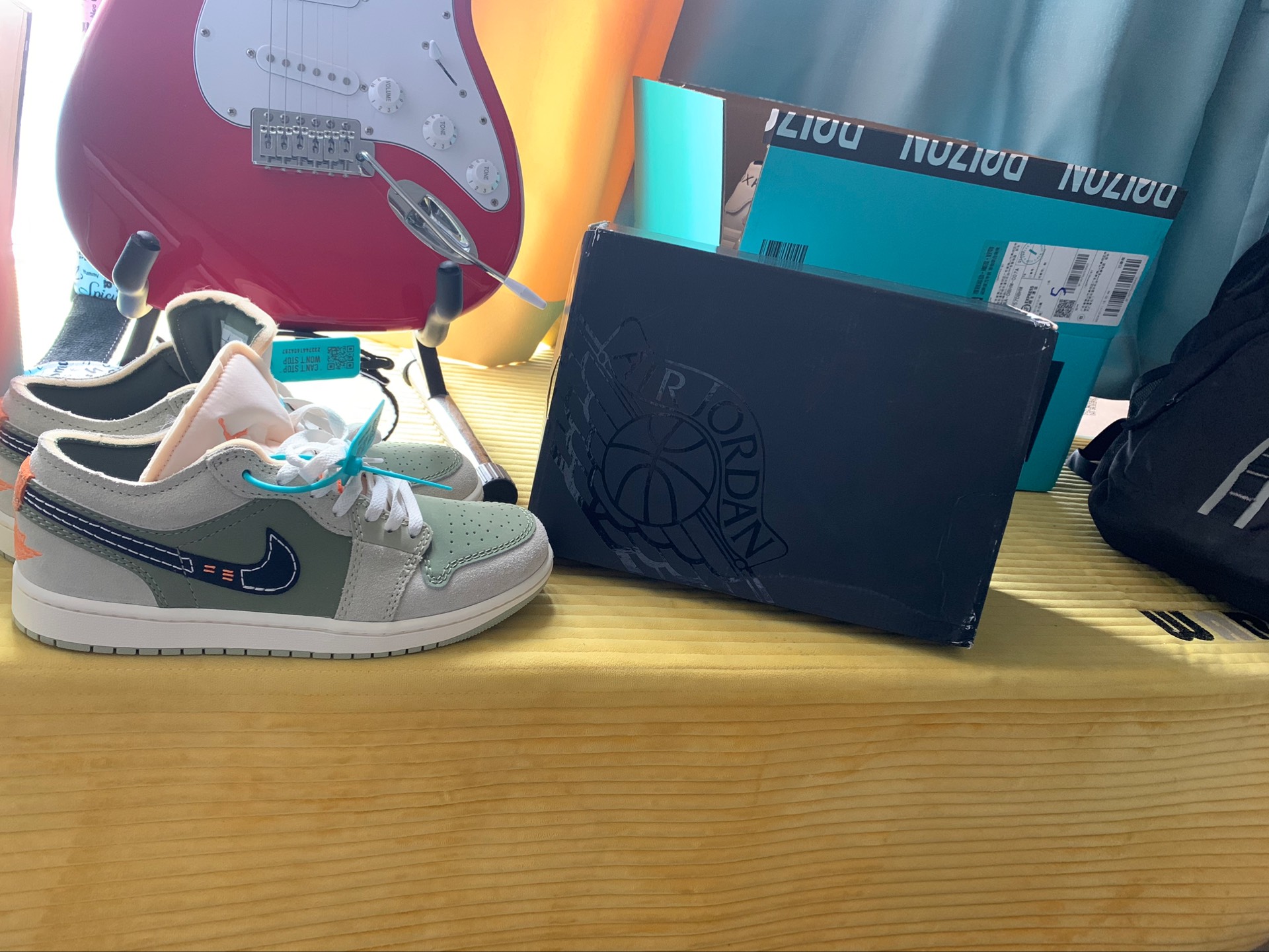 custom review-Jordan Air Jordan 1 Low SE Low Топ Винтажные баскетбольные кроссовки Мужской Зеленый