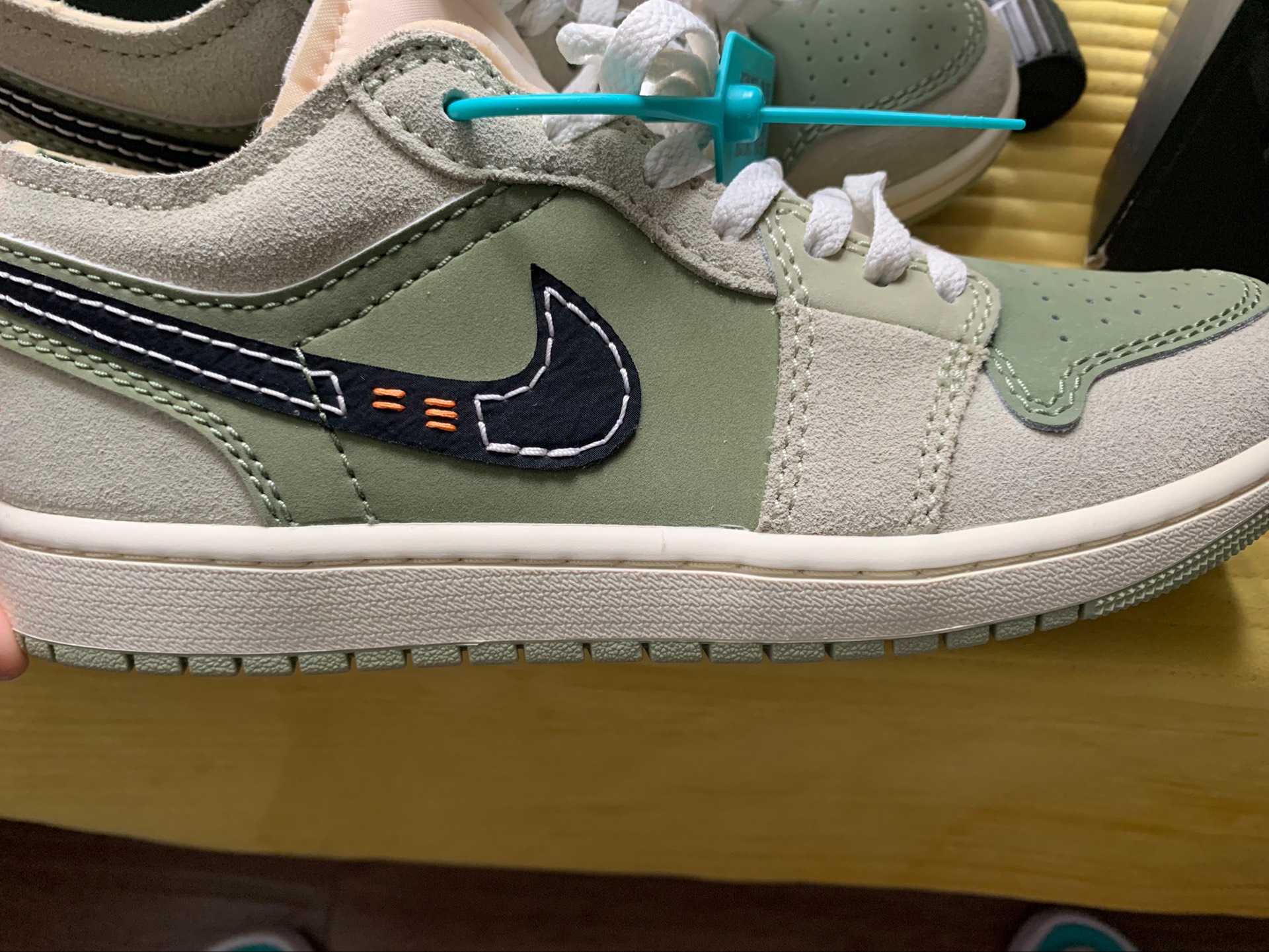 custom review-Jordan Air Jordan 1 Low SE Low Топ Винтажные баскетбольные кроссовки Мужской Зеленый