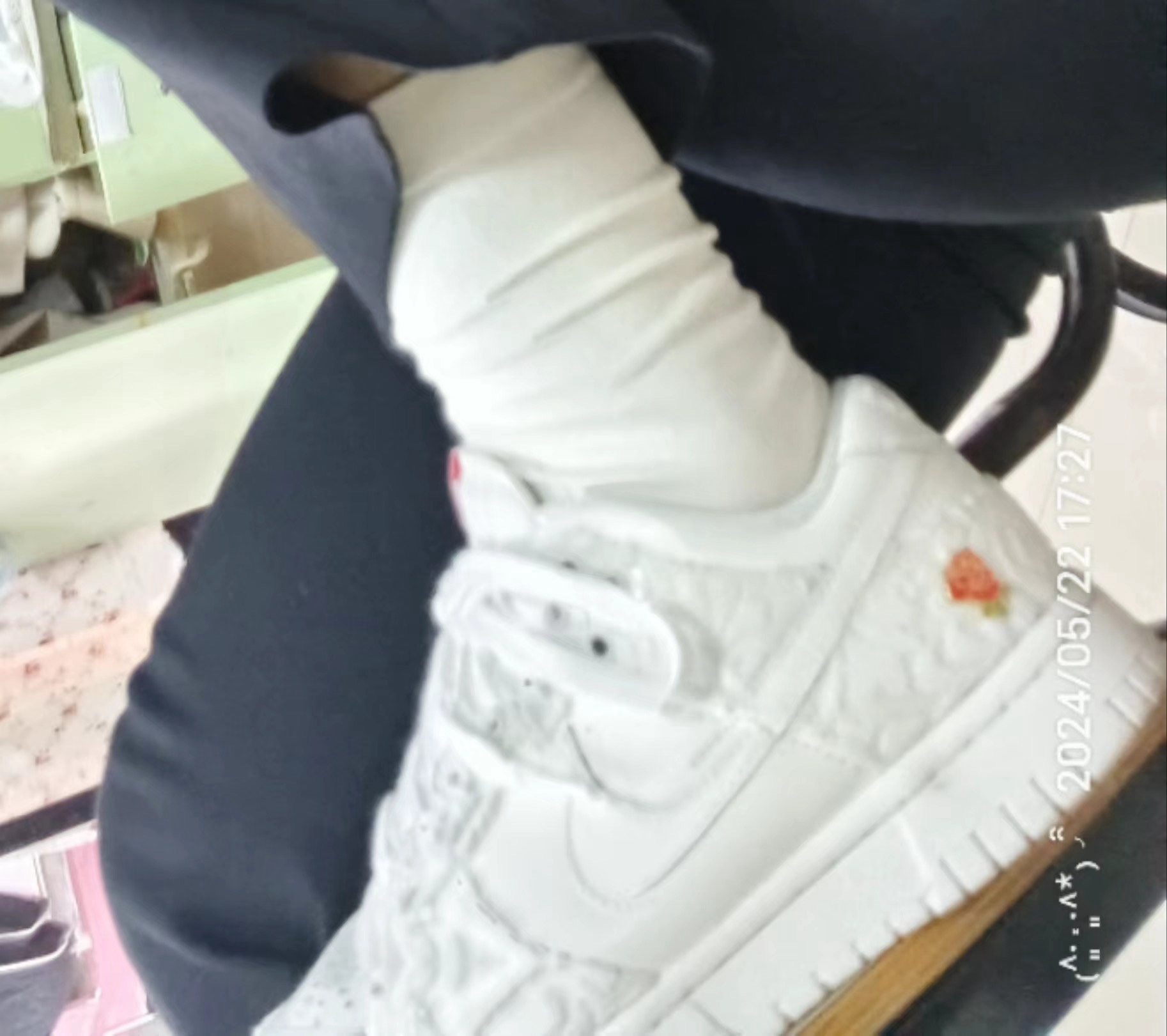custom review-Nike Dunk Give HER Flowers Slip-Resistant Low Top Скейтборд Кроссовки Женские Белые