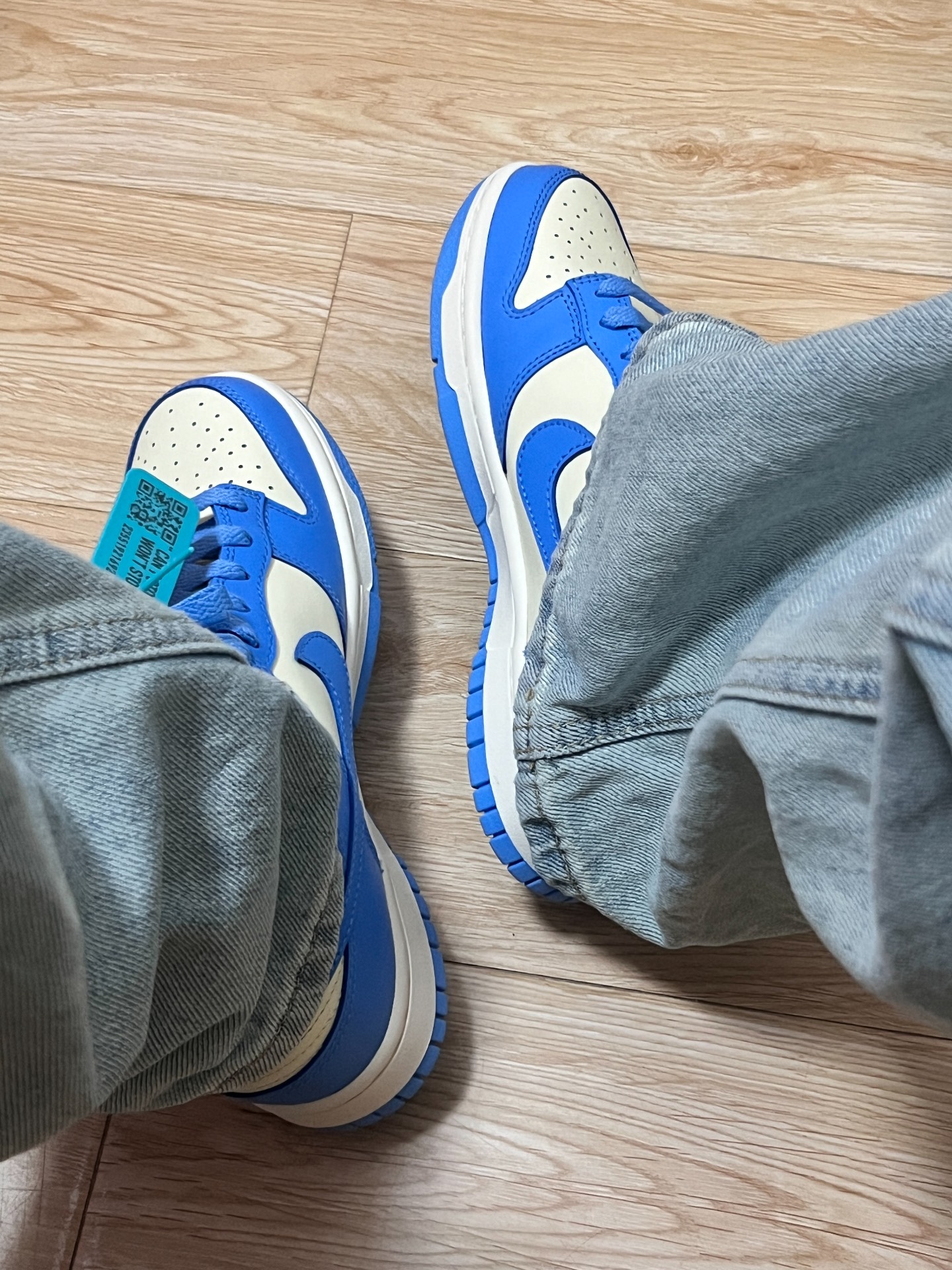 custom review-Nike Dunk Low Топ Скейтборд Кроссовки Унисекс Белый Синий