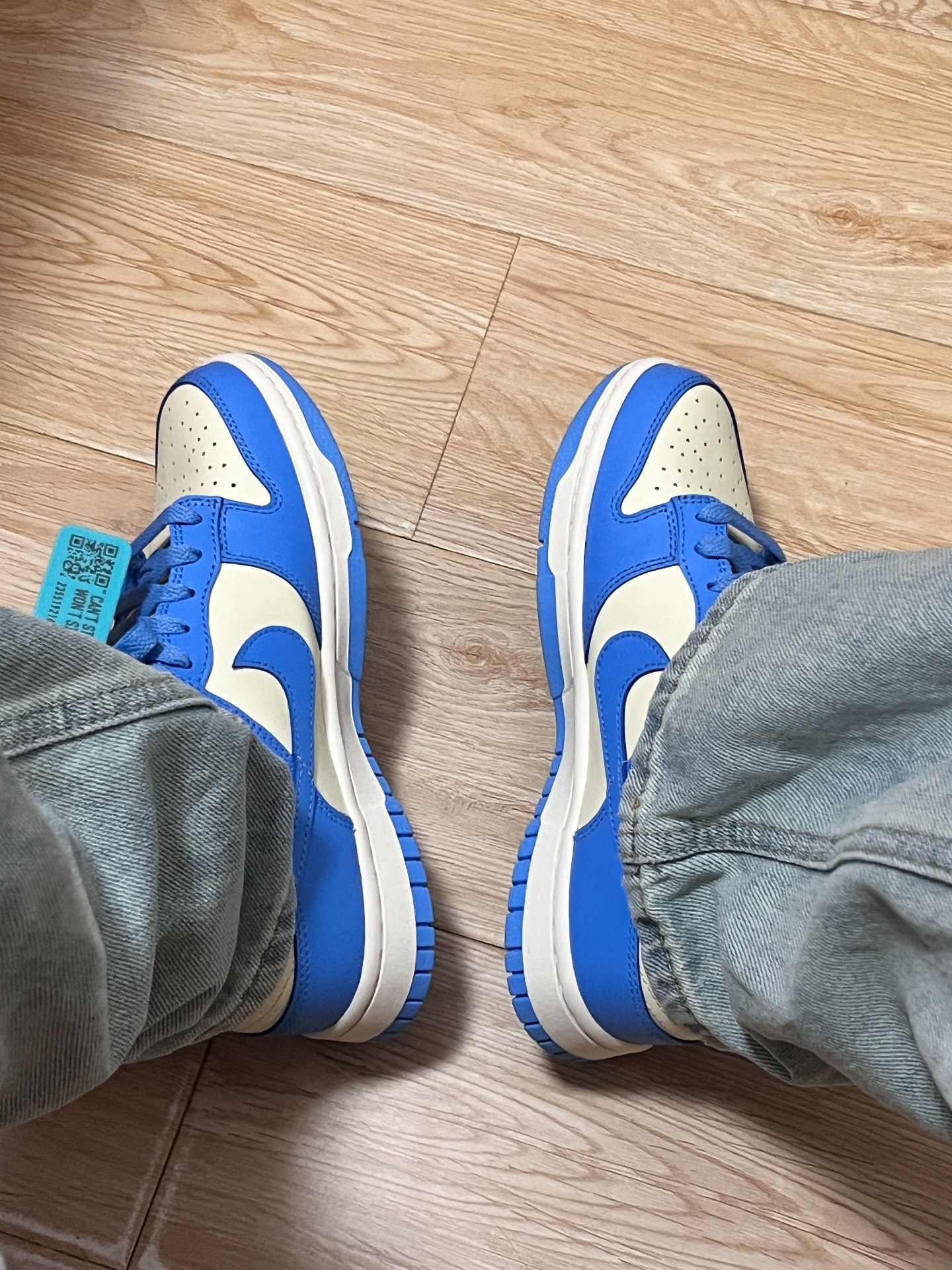 custom review-Nike Dunk Low Топ Скейтборд Кроссовки Унисекс Белый Синий