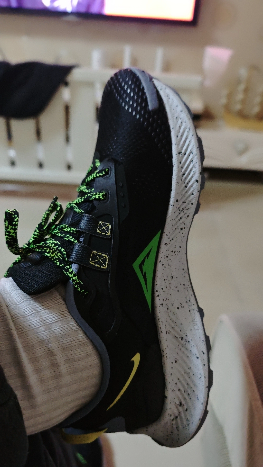 custom review-Nike Pegasus Trail 3 Low Top Trail Беговые кроссовки Мужские Черные Зеленые