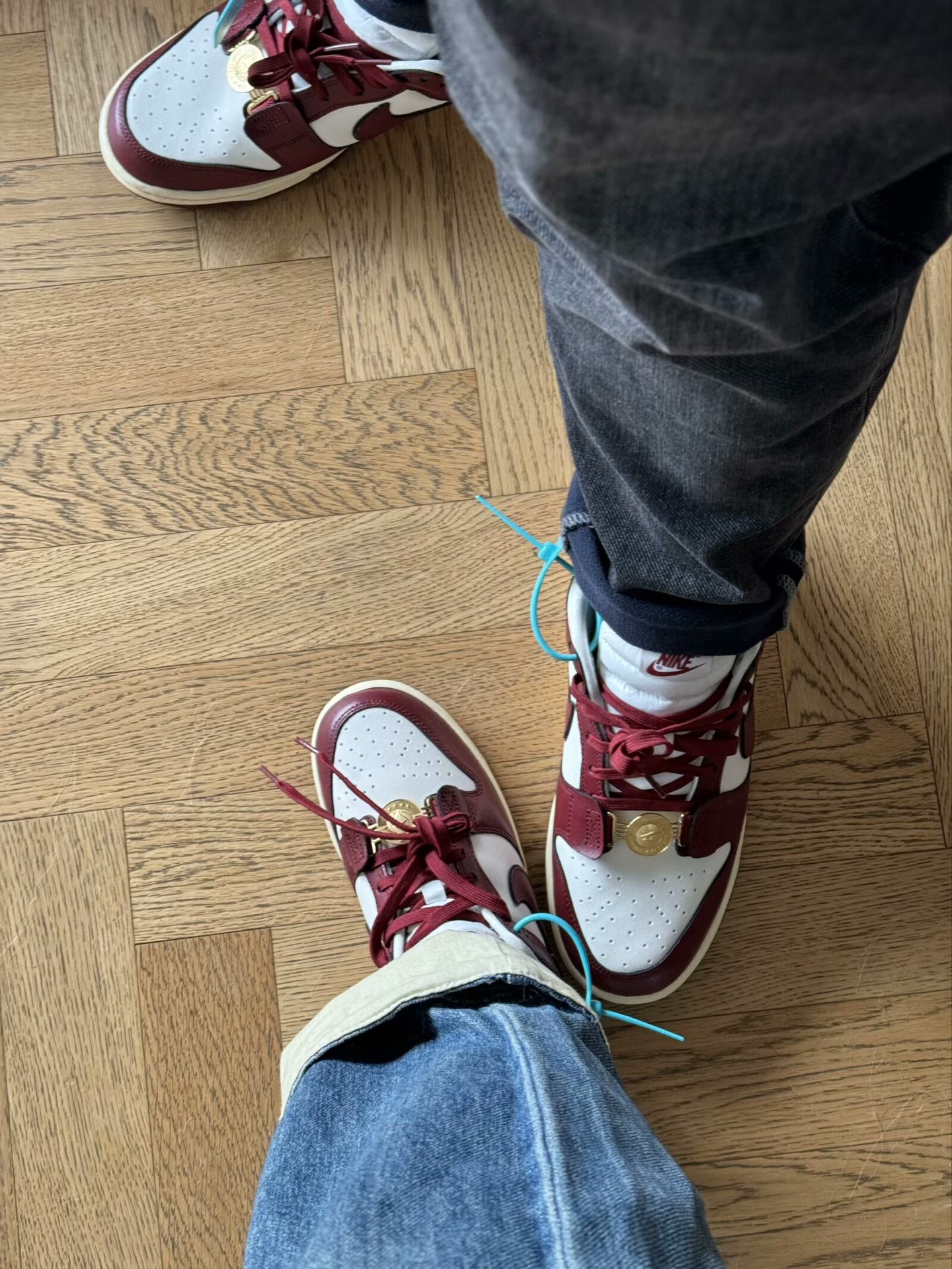 custom review-Nike Dunk Подвеска 'Team Red' Металлическая пряжка Низкие кроссовки для скейтбординга Женские Красный Белый