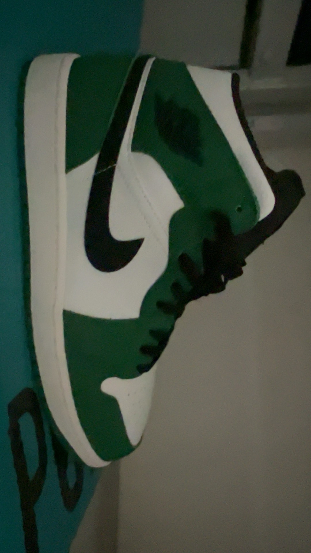 custom review-Jordan Air Jordan 1 MID Устойчивый к истиранию MID Топ Винтажные баскетбольные кроссовки Мужской Белый Зеленый