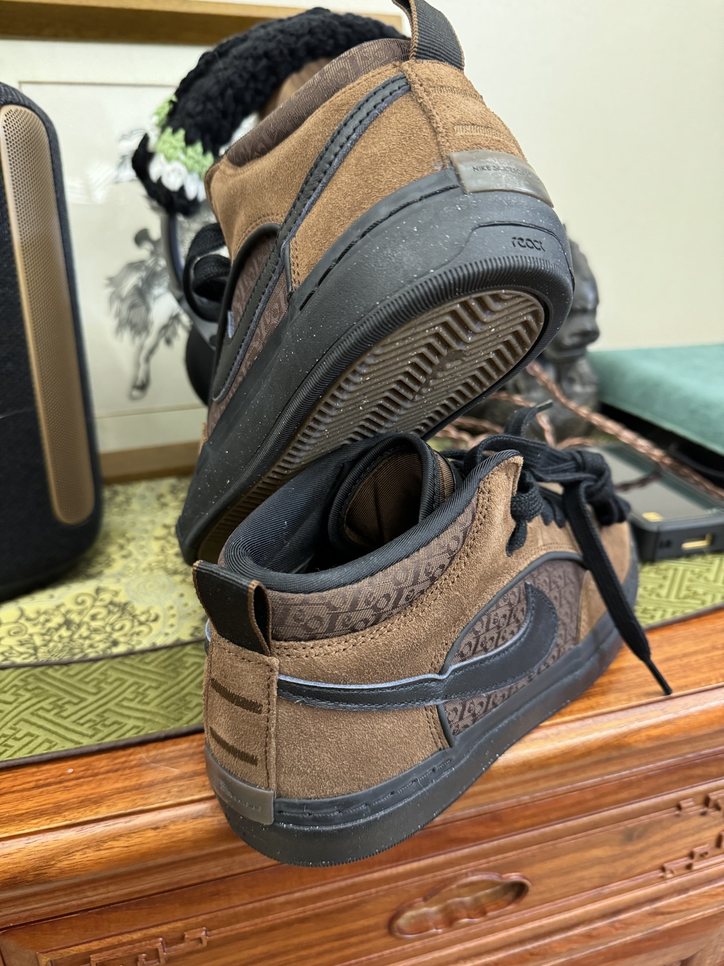 custom review-Nike SB React Leo 'Cacao Wow' Low Топ Скейтборд Кроссовки Унисекс Коричневый